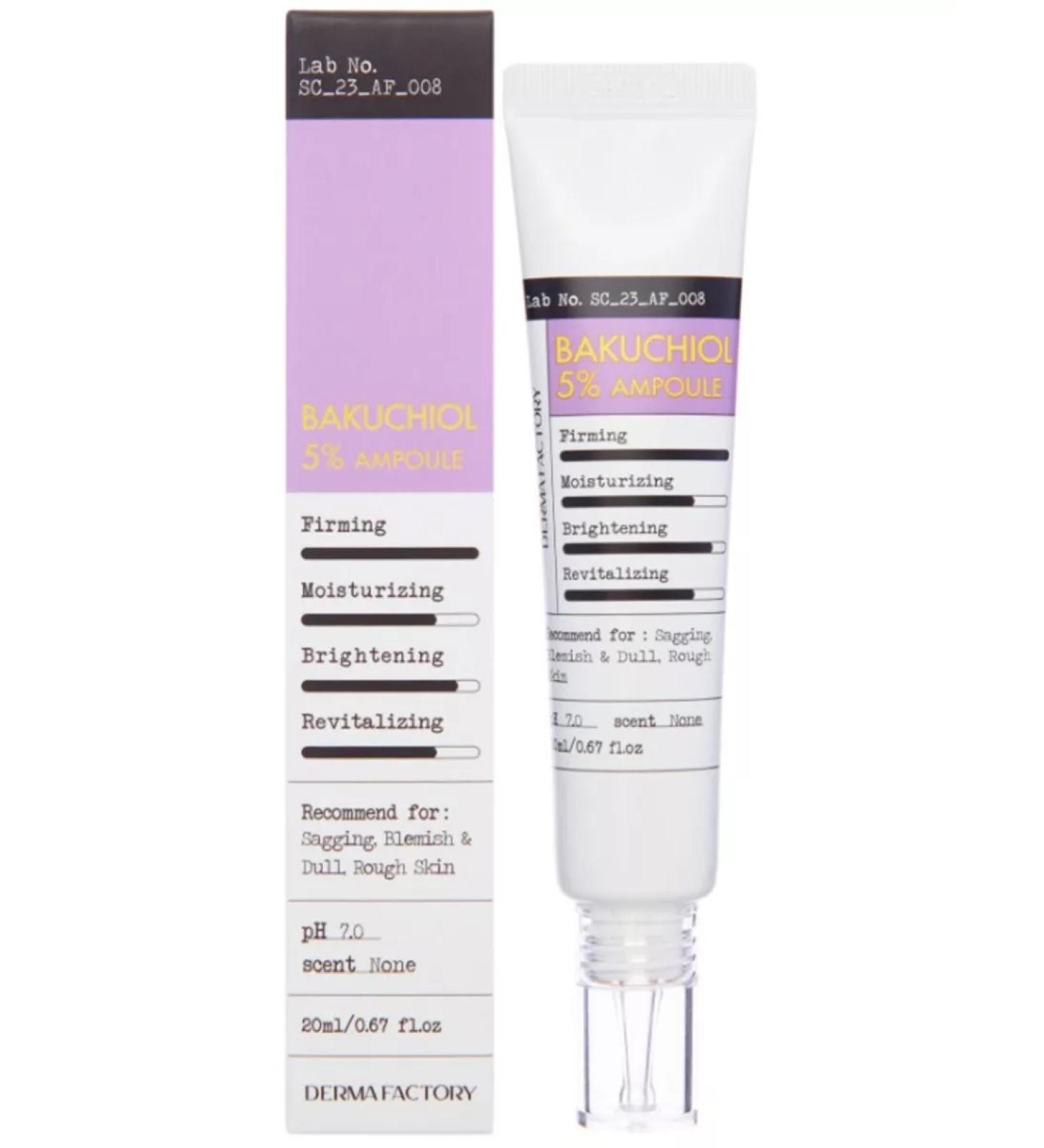 DERMA FACTORY Regenerating serum for the face with bakuchiol - Buy Online on GoSupps.com