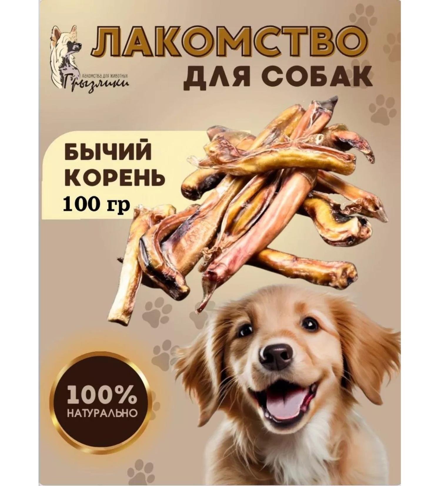 Gryzliks Dried natural treat for dogs bull root 100 g - Buy Online on GoSupps.com