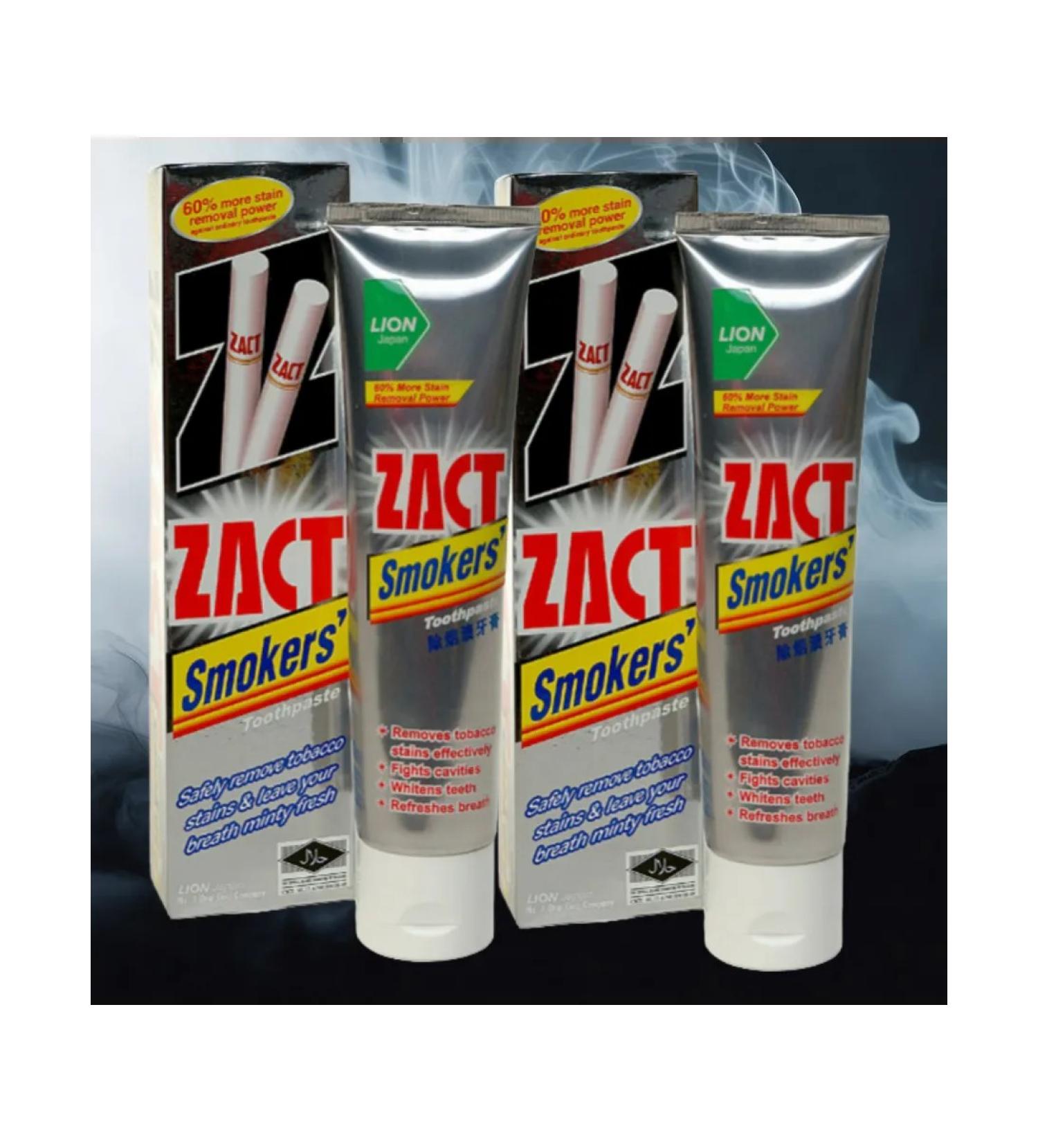 ZACT 2 pcs toothpaste for smokers removes tobacco plaque - Buy Online on GoSupps.com