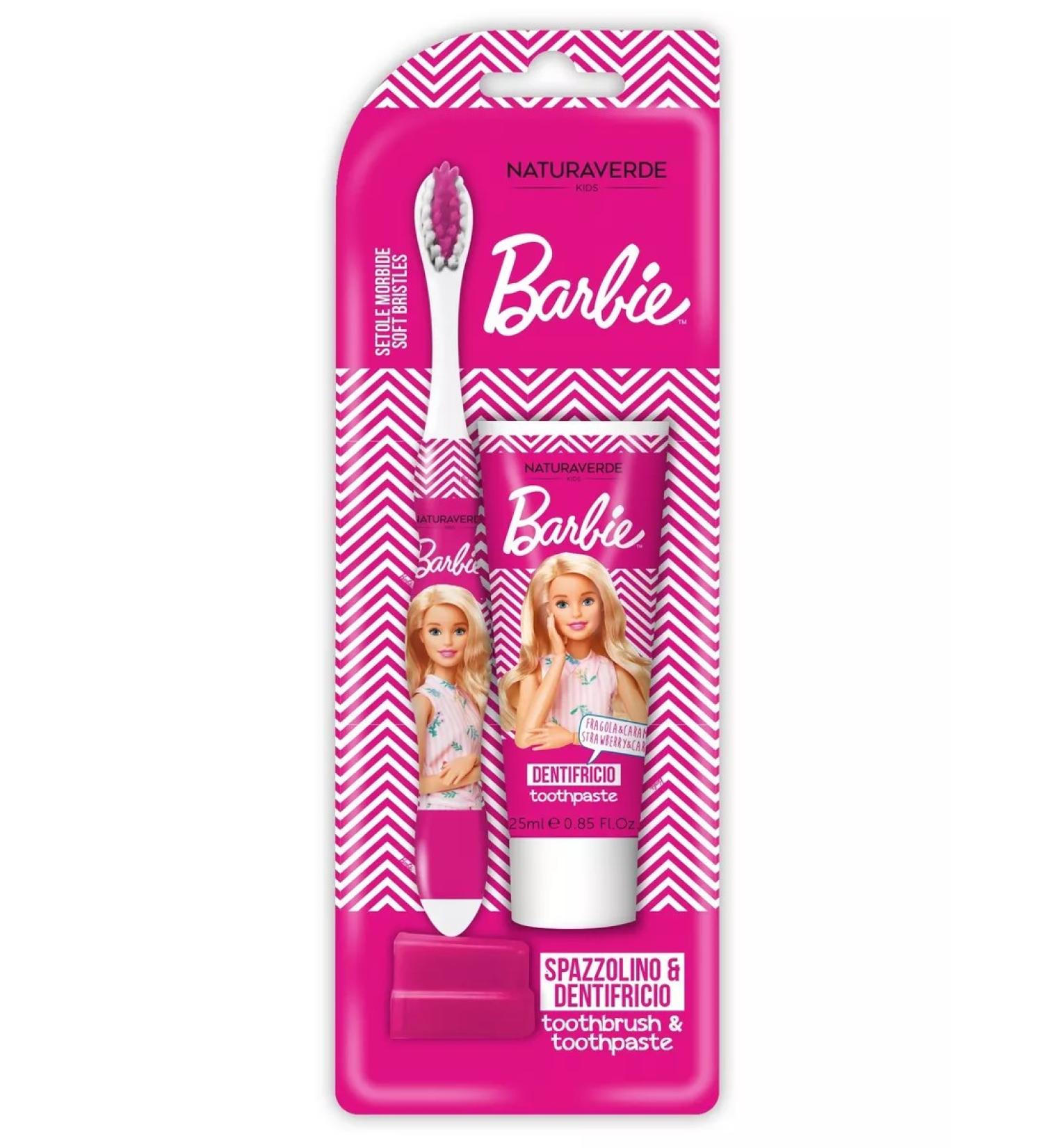 NATURAVERDE Toothpaste + Toothbrush Mattel Barbie 1