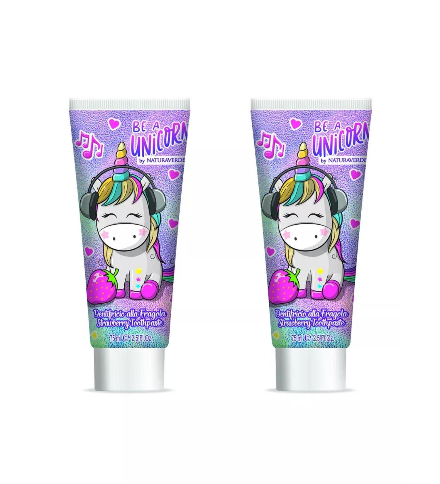 NATURAVERDE Toothpaste BE A Unicorn strawberries 75 ml 2 pcs