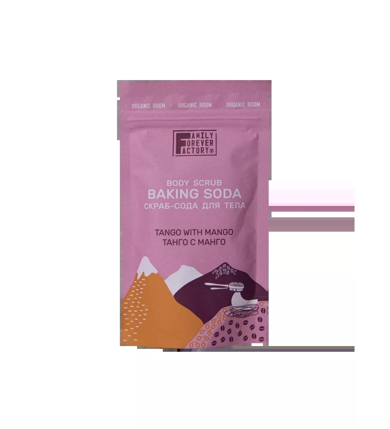 Family Forever Factory Scrub-soda for the body face and legs "Tango with mangoes" 200 g