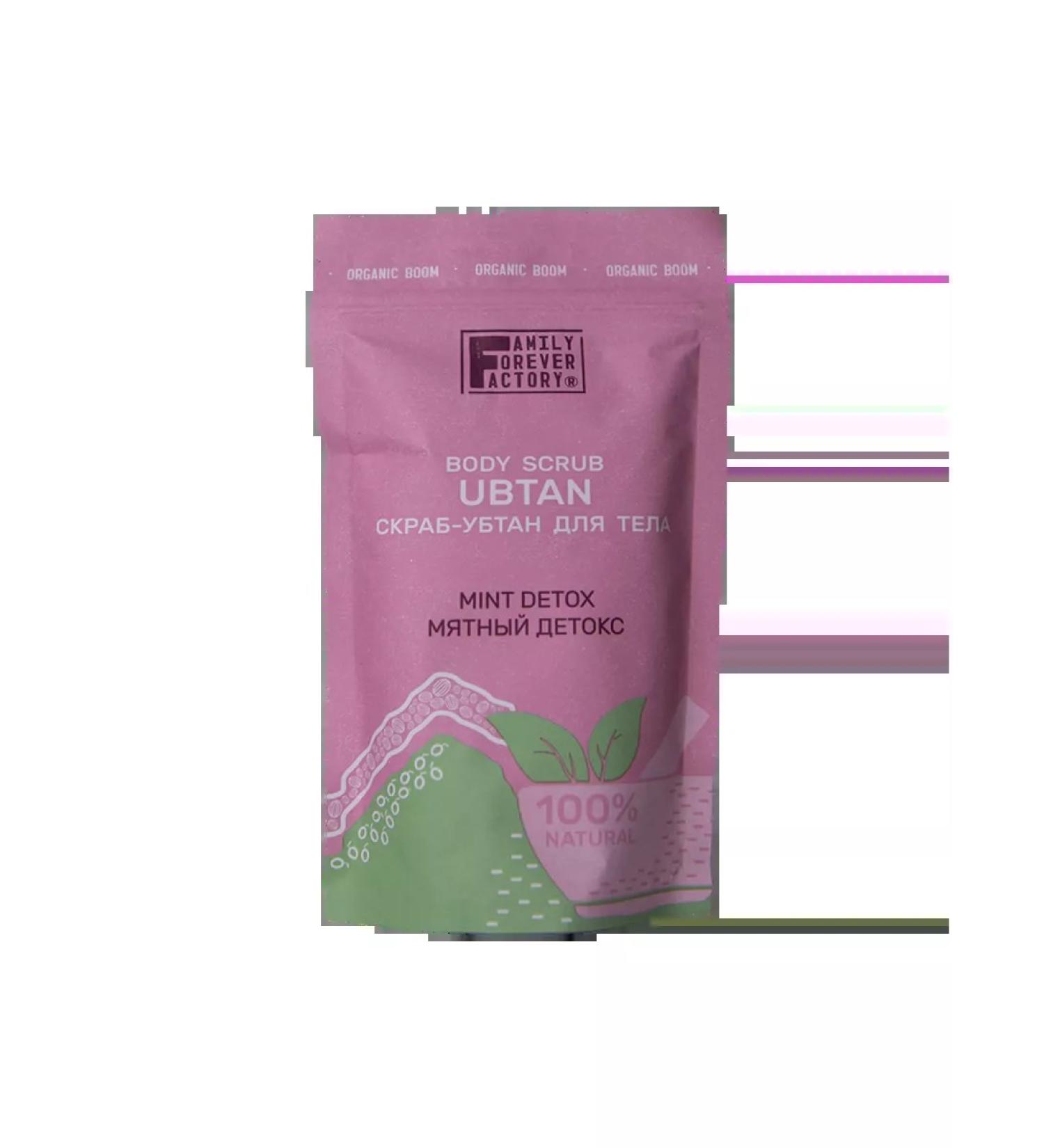 Family Forever Factory Skrub-Uban for the body "Mint detox" Sasha 200 g