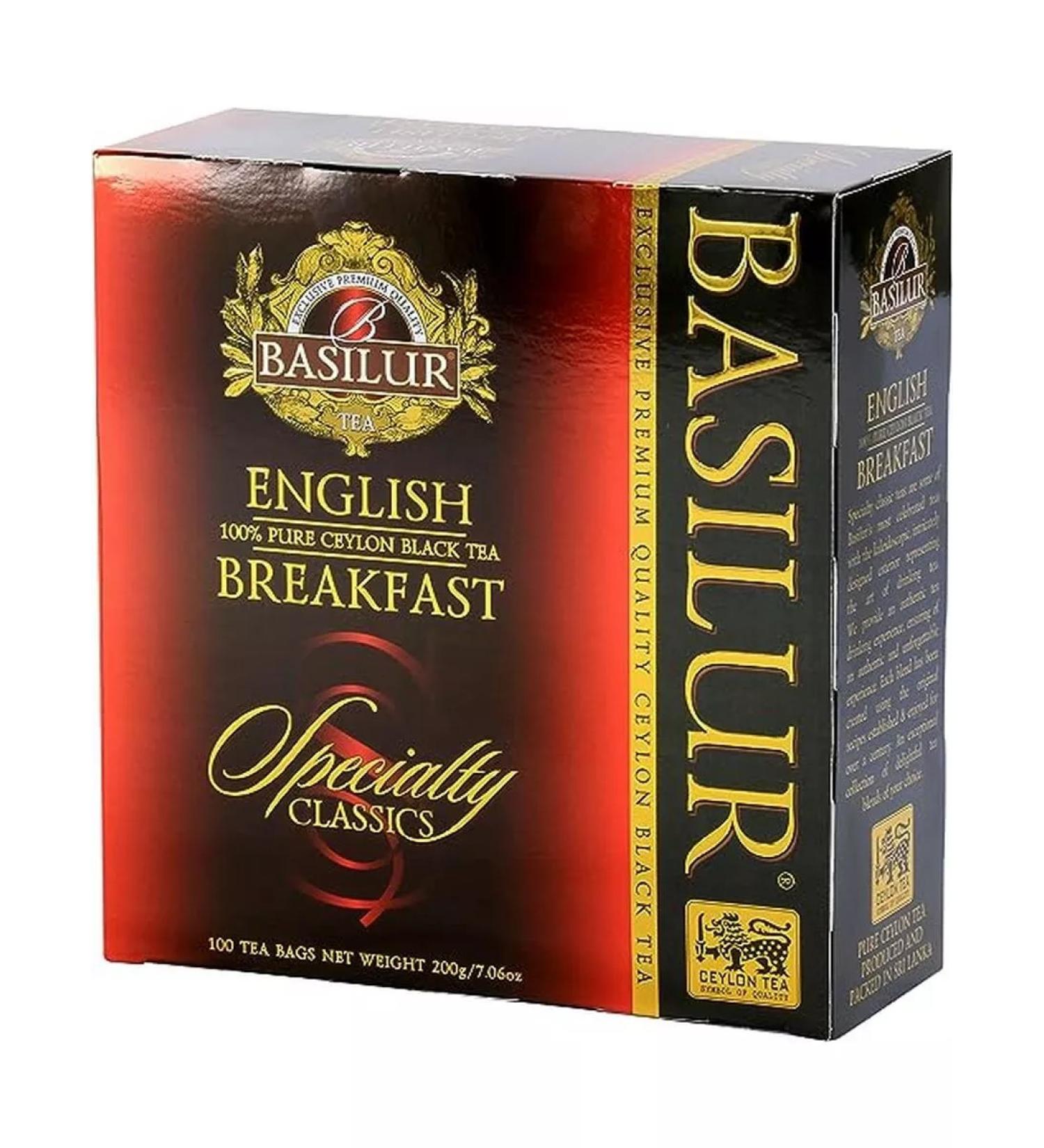 Basilur Tea black English Breakfast 100 bags - Buy Online on GoSupps.com