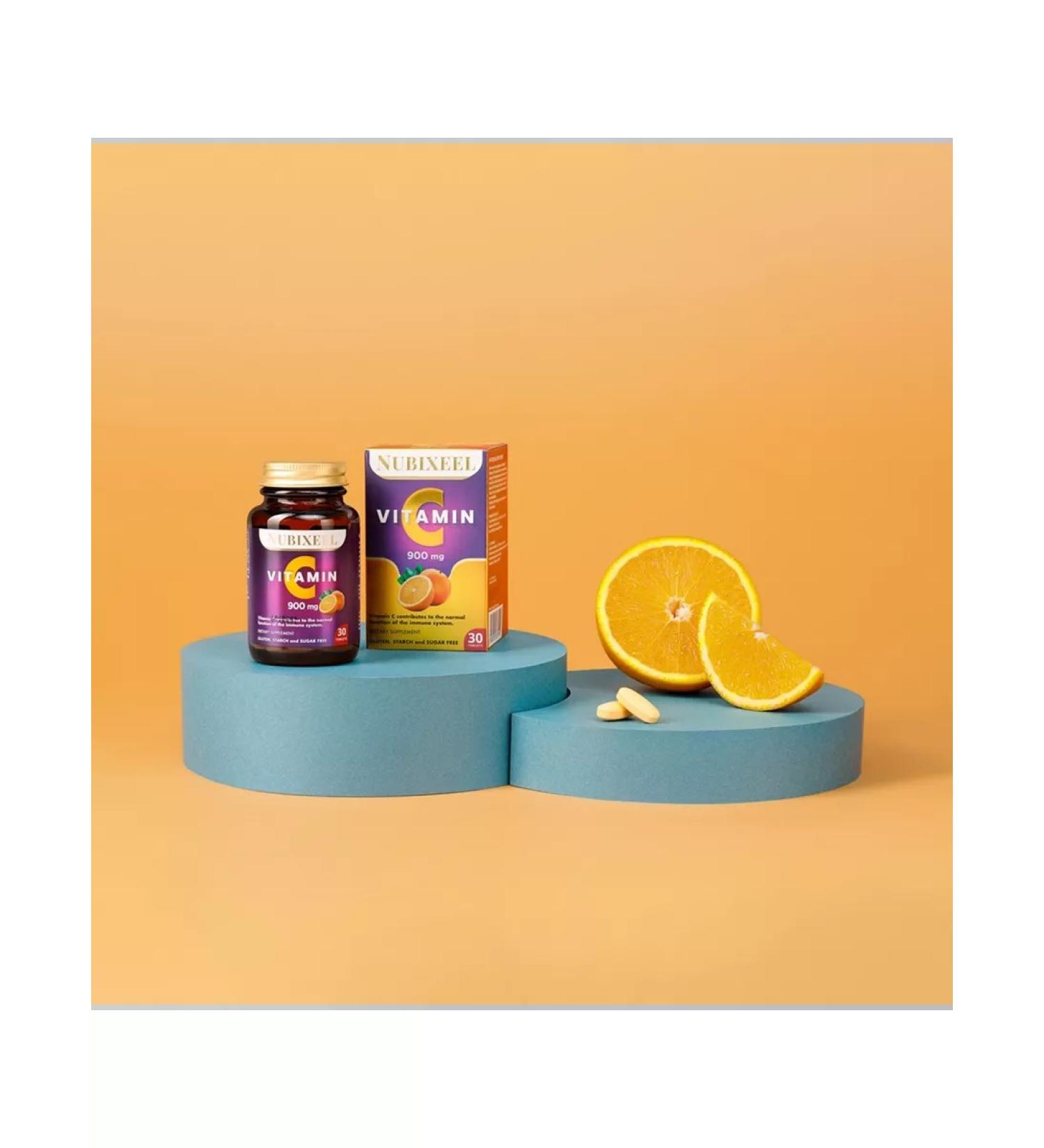 NUBIXEEL Vitamin C vitamin complex Nubixil 900 mg 30 tablets - Buy Online on GoSupps.com