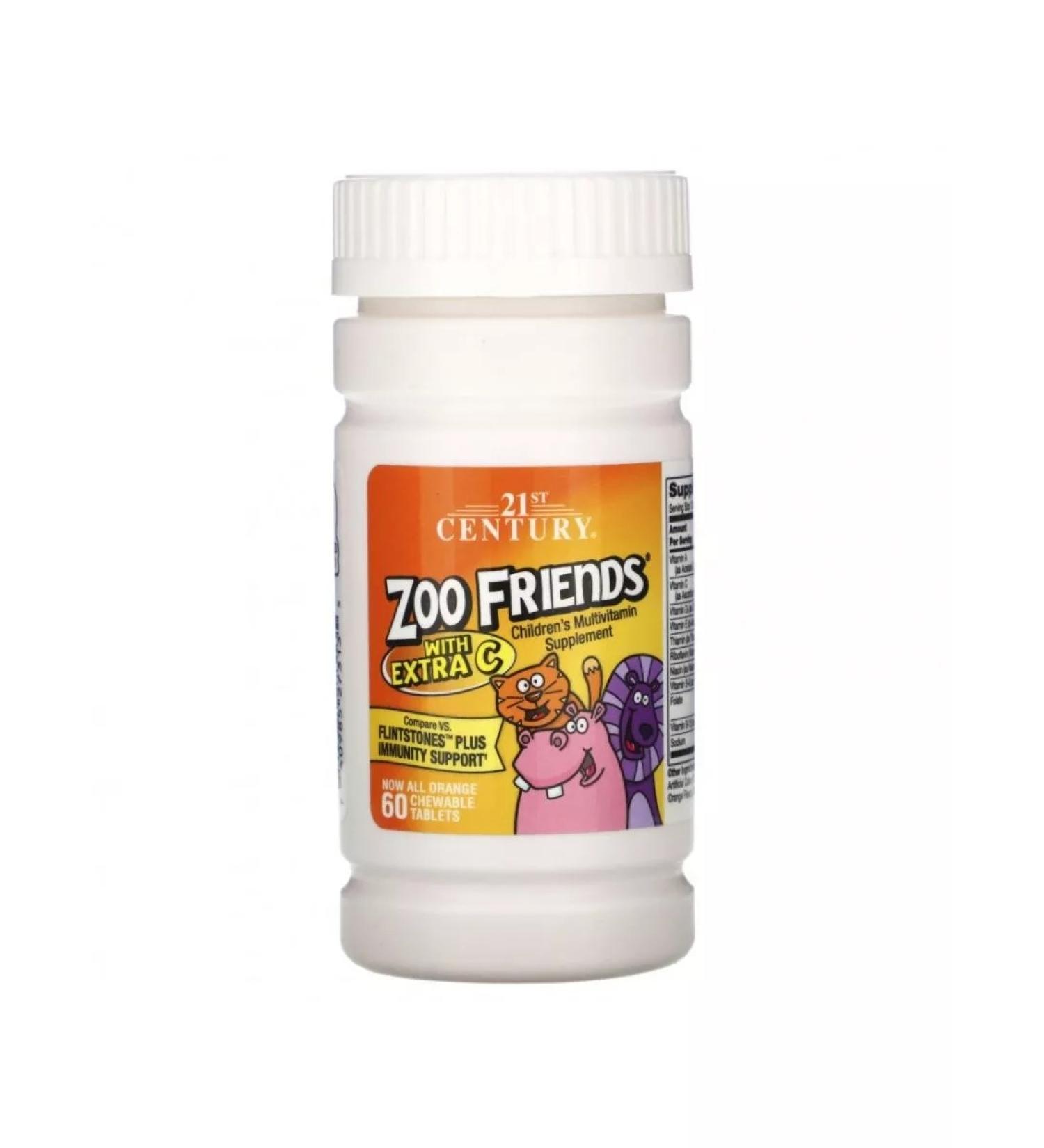 21st Century Zoo Friends with vitamin C 60 chewing tablets for children