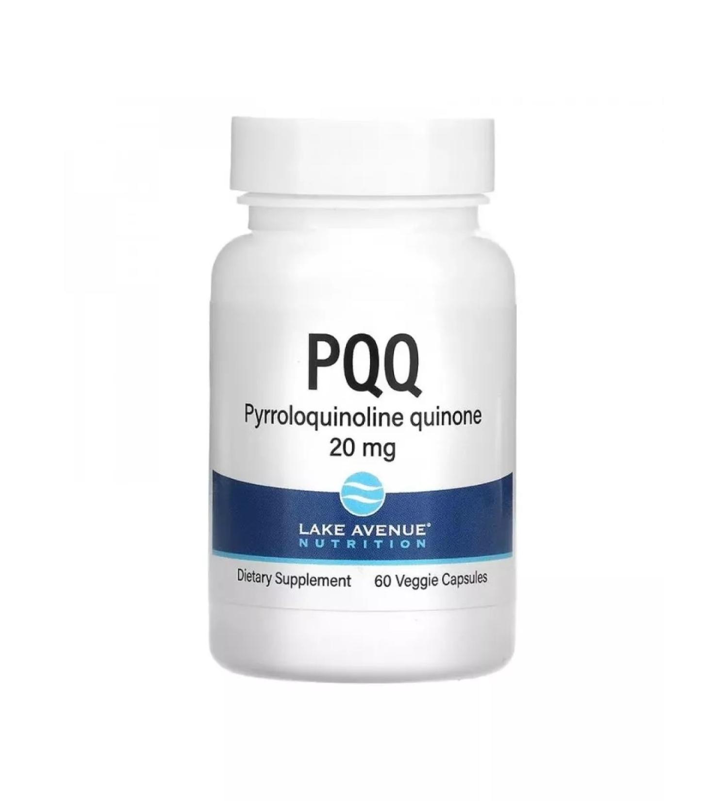 Lake Avenue Nutrition PQQ pyrrolokhinolinhinone 20 mg 60 plant capsules - Buy Online on GoSupps.com