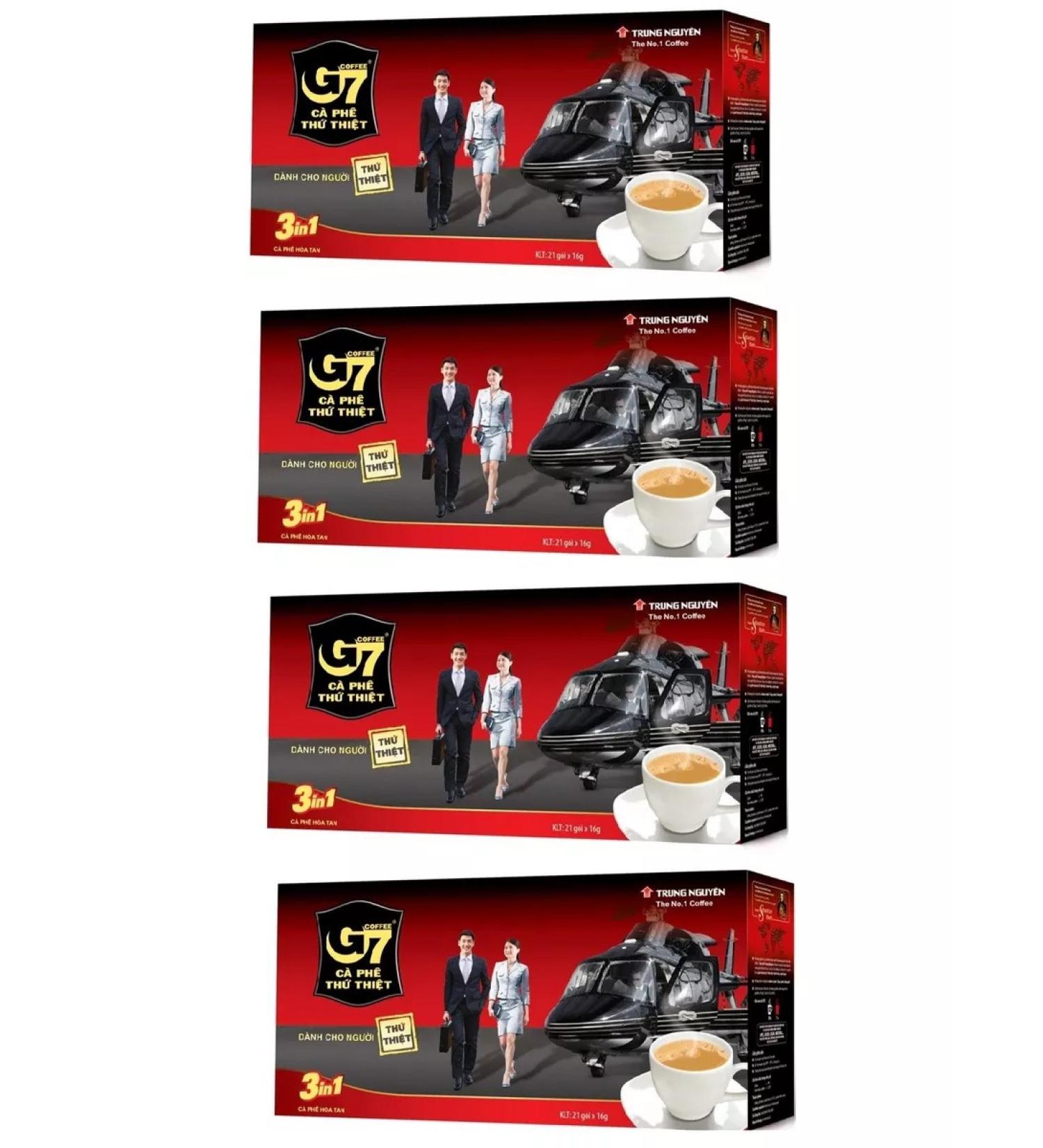 TRUNG NGUYEN Soluble coffee G7 3V1 4PAK Po (21 Pack*16g) - Buy Online on GoSupps.com