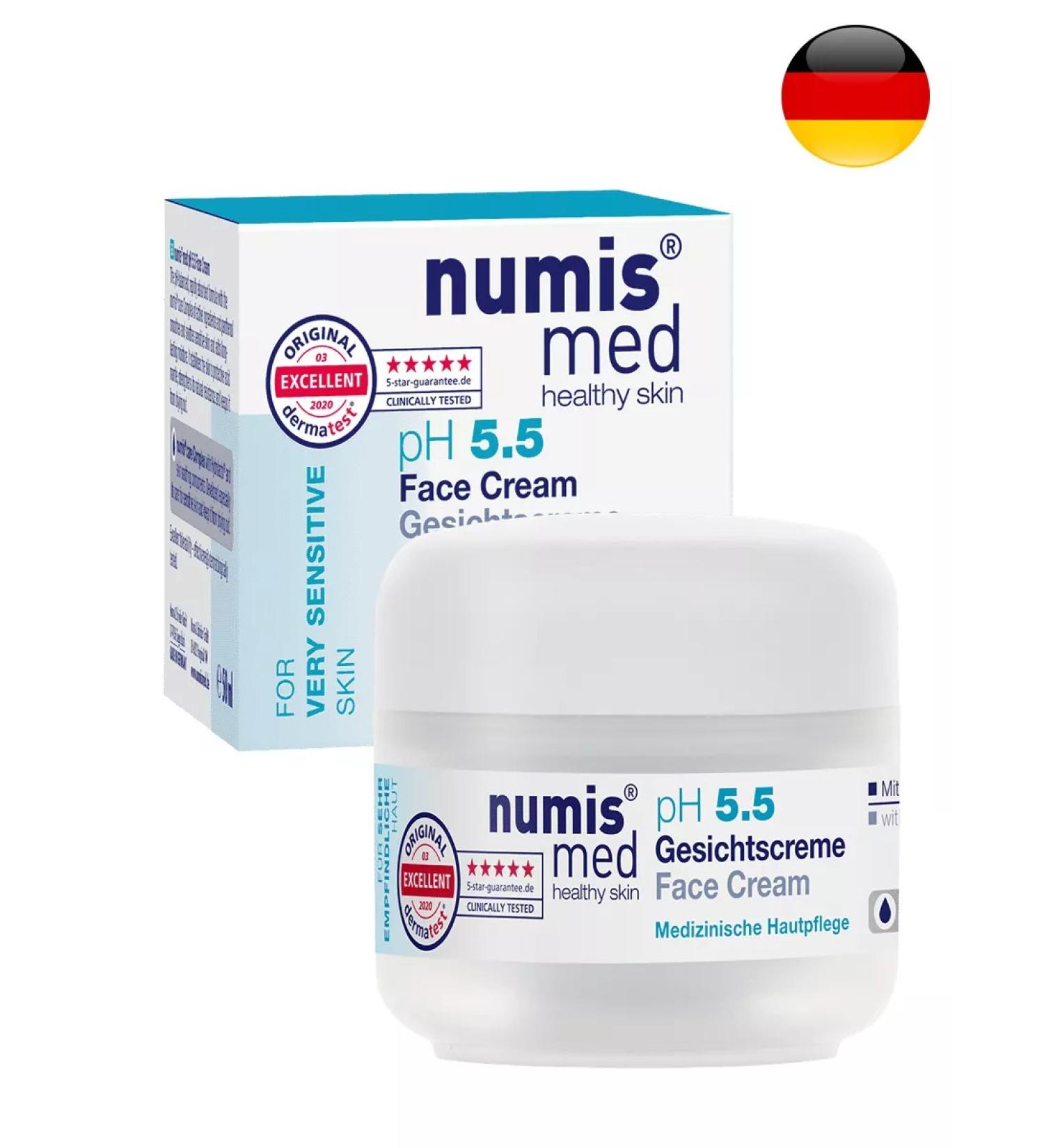 Numis Med pH 5.5 Facial cream for sensitive skin 50ml - Buy Online on GoSupps.com