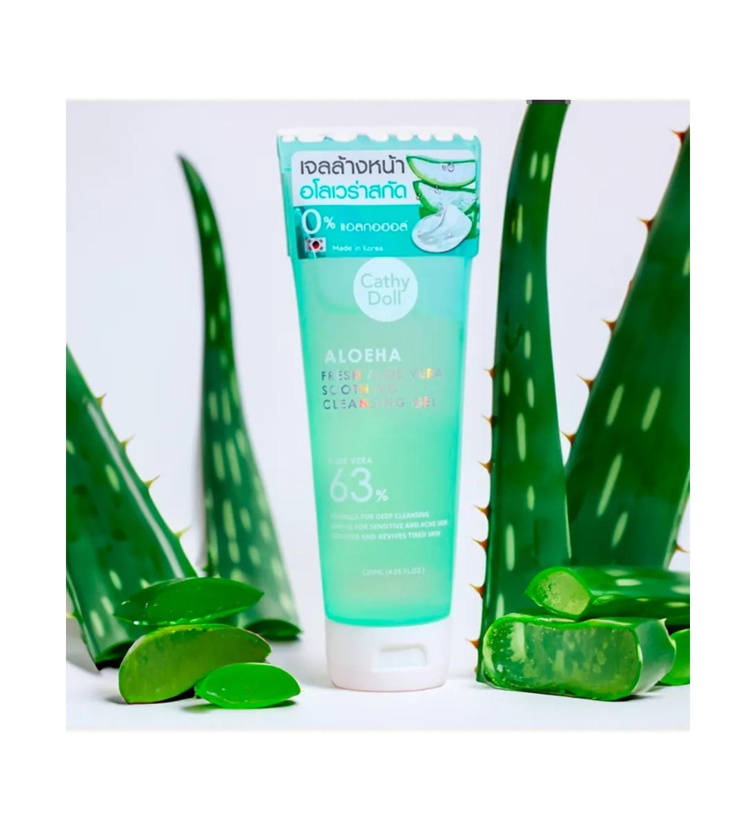 Cathy Doll Cleaning gel foam for washing the face with aloe vera from acne