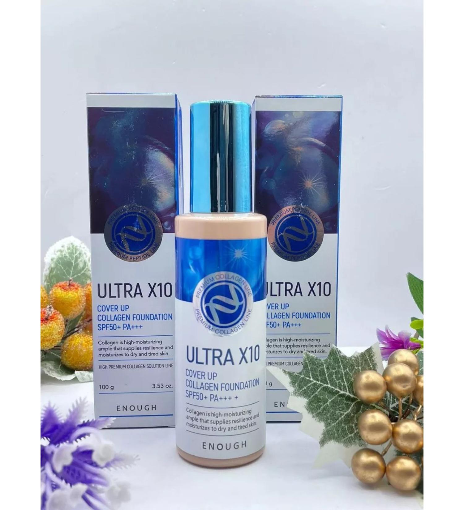 Kosmetik shop ENOGH LTRA X10 Cover Up Collagen Foundation 13t - Buy Online on GoSupps.com