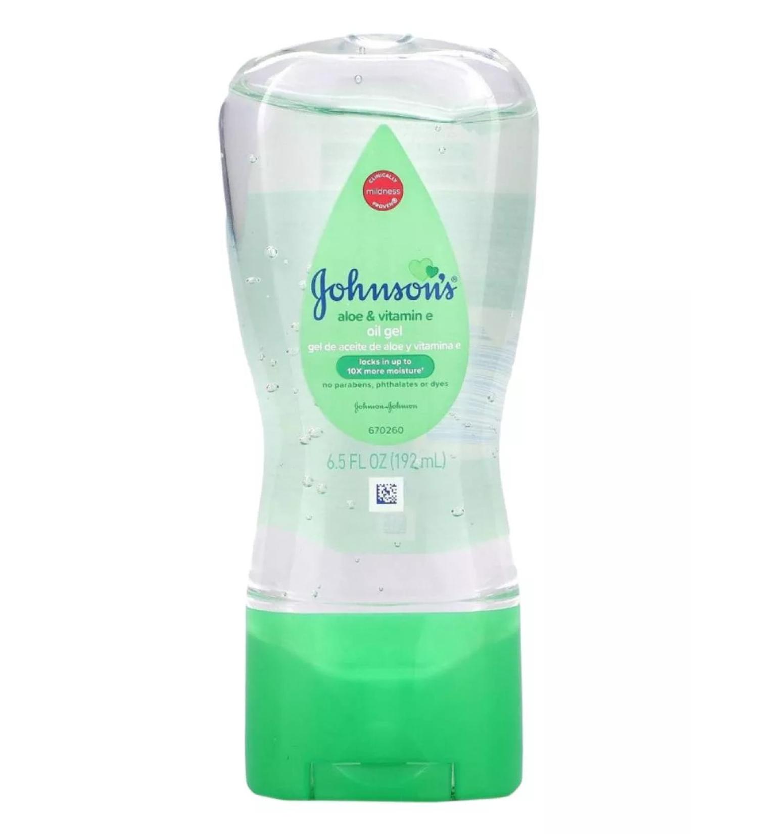 Johnson's Baby Oil gel with aloe and vitamin E 192 ml - Buy Online on GoSupps.com