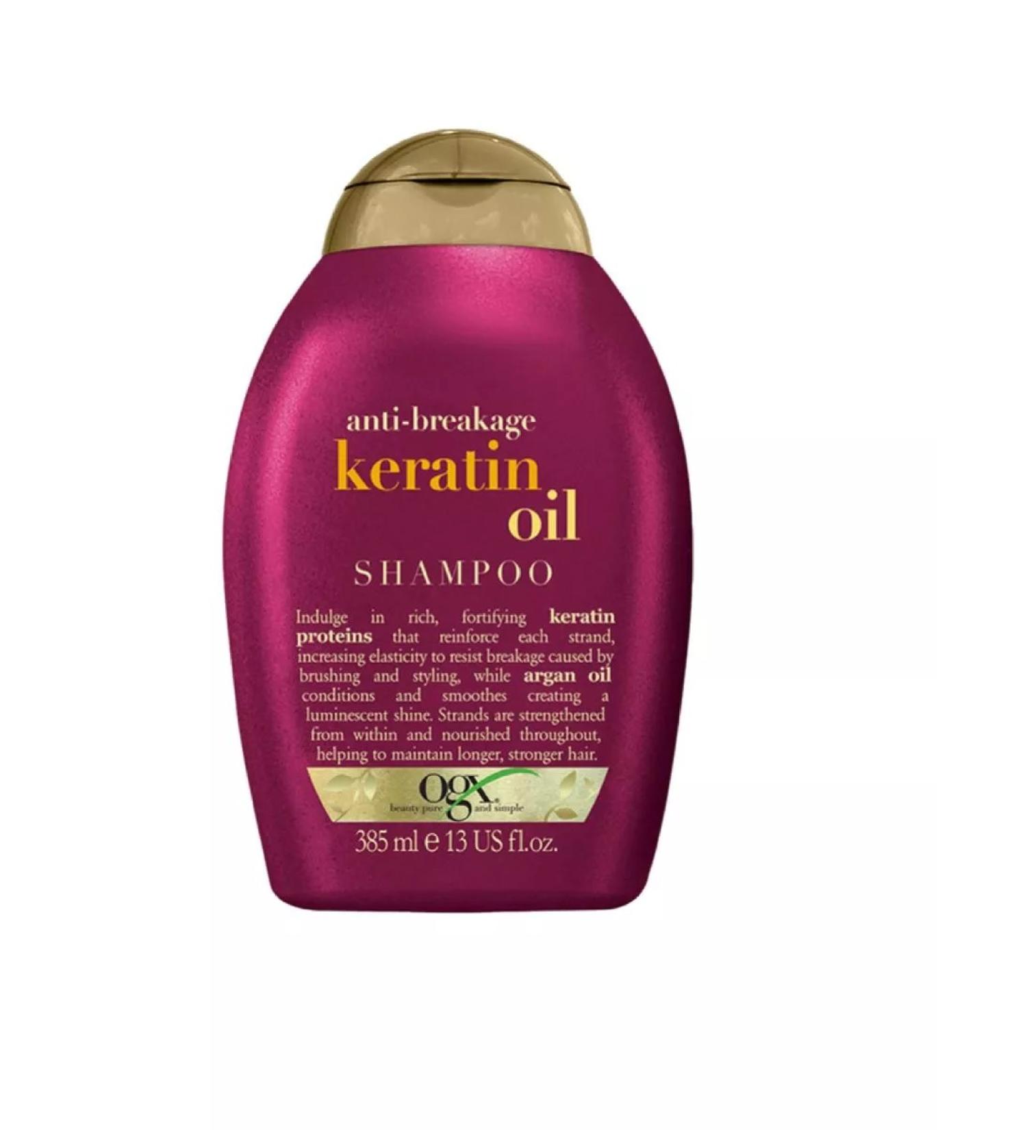 OGX Shampoo against brittle hair with keratin oil 385 g - Buy Online on GoSupps.com
