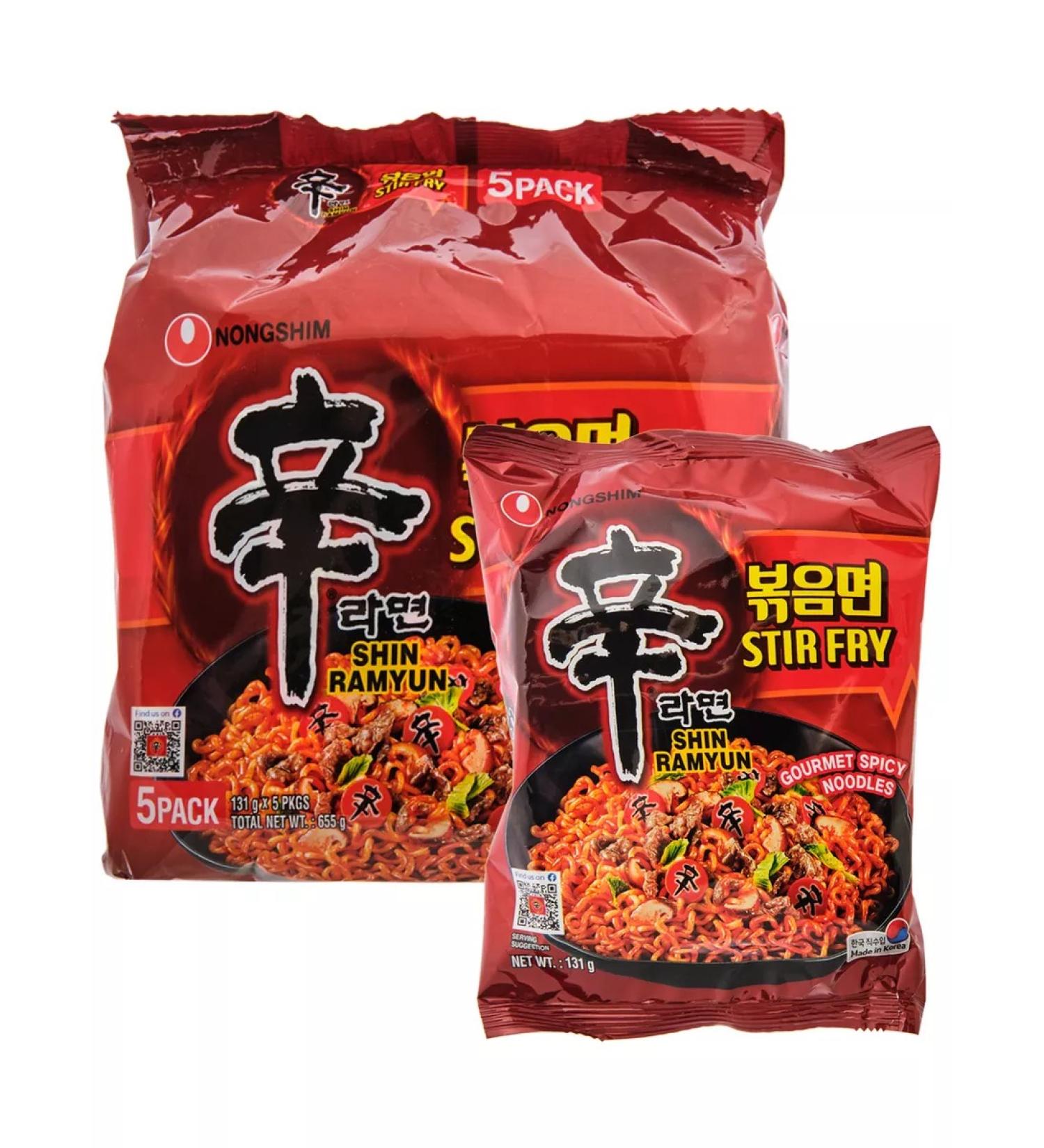 Made in Korea Lapsha nongsham shin Ramen (Stir Fry) 5pcs of 131g Korea - Buy Online on GoSupps.com