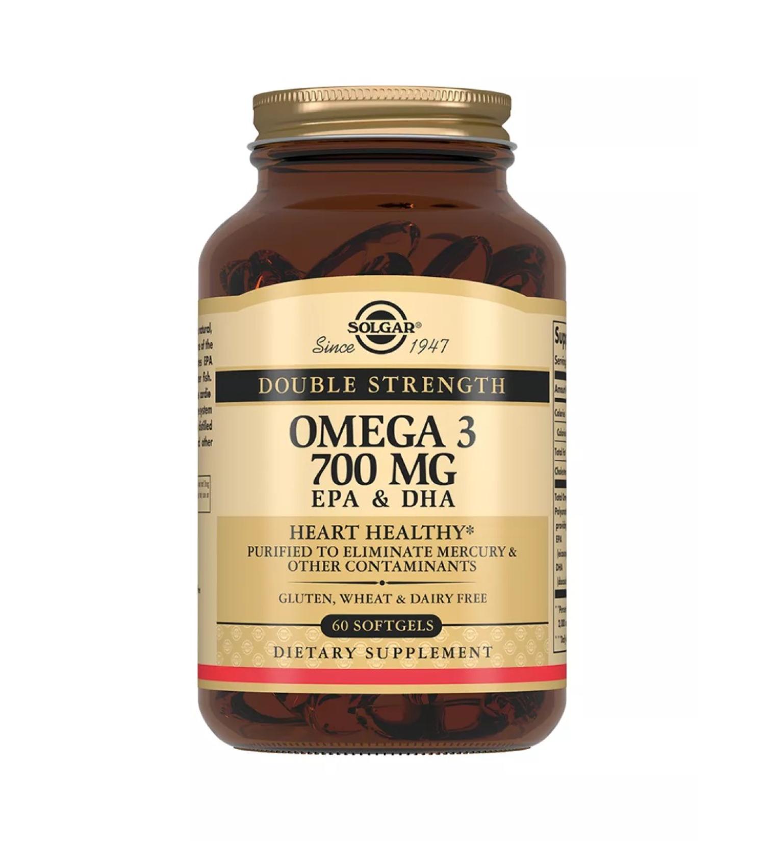Solgar Double Omega-3 700 mg (EPK and DGK) 60 capsules