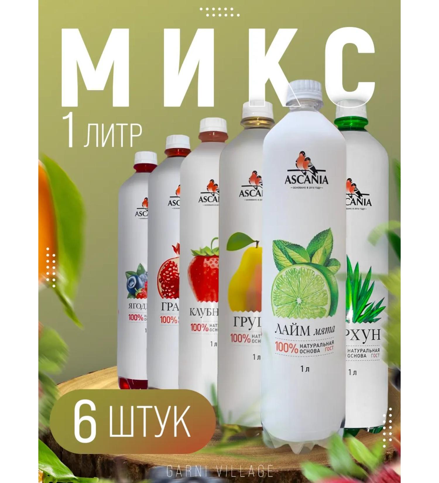 Ascania Mix of tastes 6 pcs 1l - Buy Online on GoSupps.com