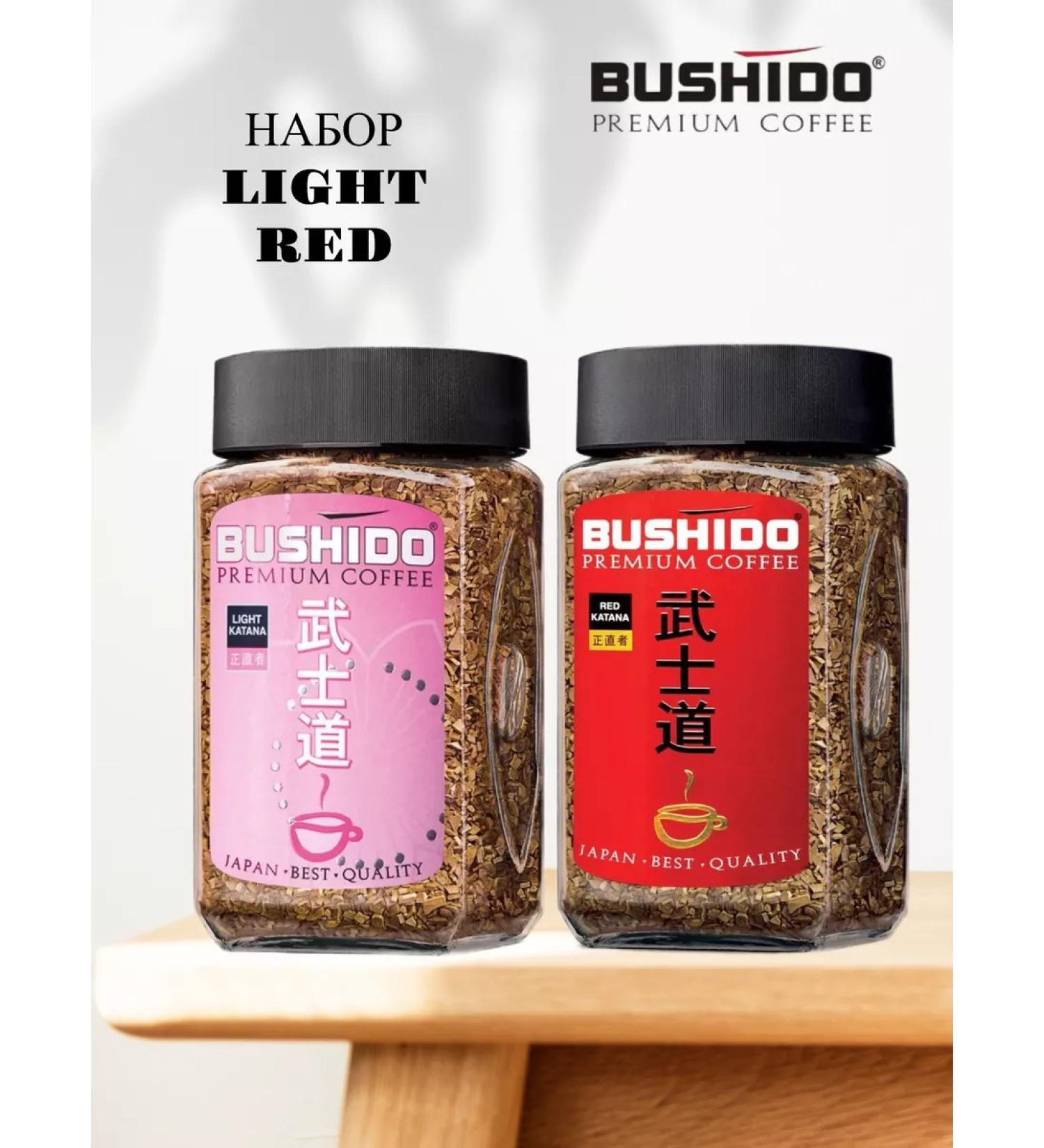 Soluble Bushido Light and Red Coffee set 2 pcs - Buy Online on GoSupps.com