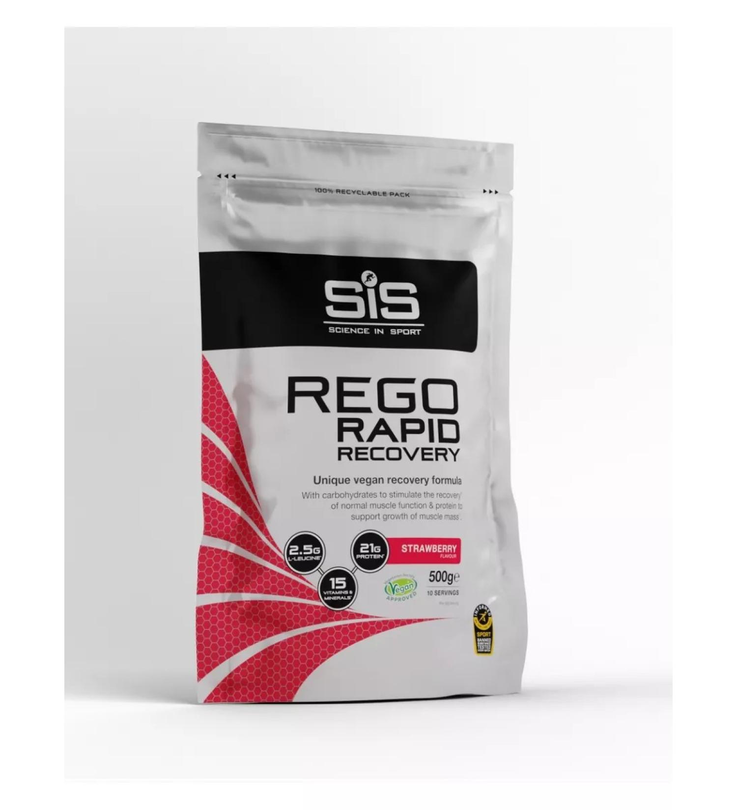 Science in Sports SIS Sis Rego Rapid Recovery Recovery 500 g strawberries