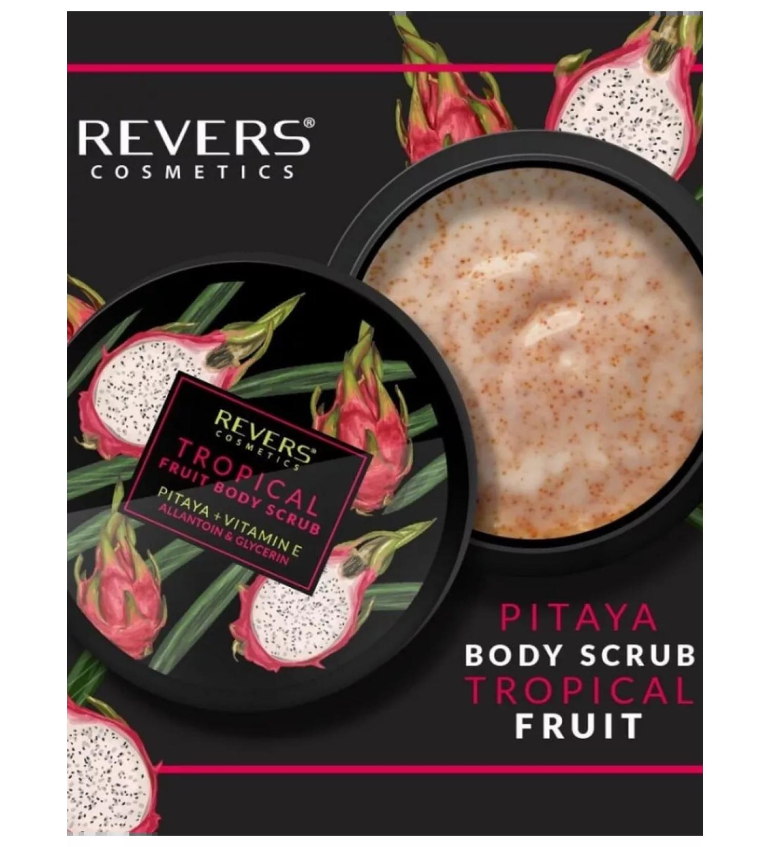 REVERS COSMETICS Body scrub from tropical fruits of Petia+Vitamin E - Buy Online on GoSupps.com