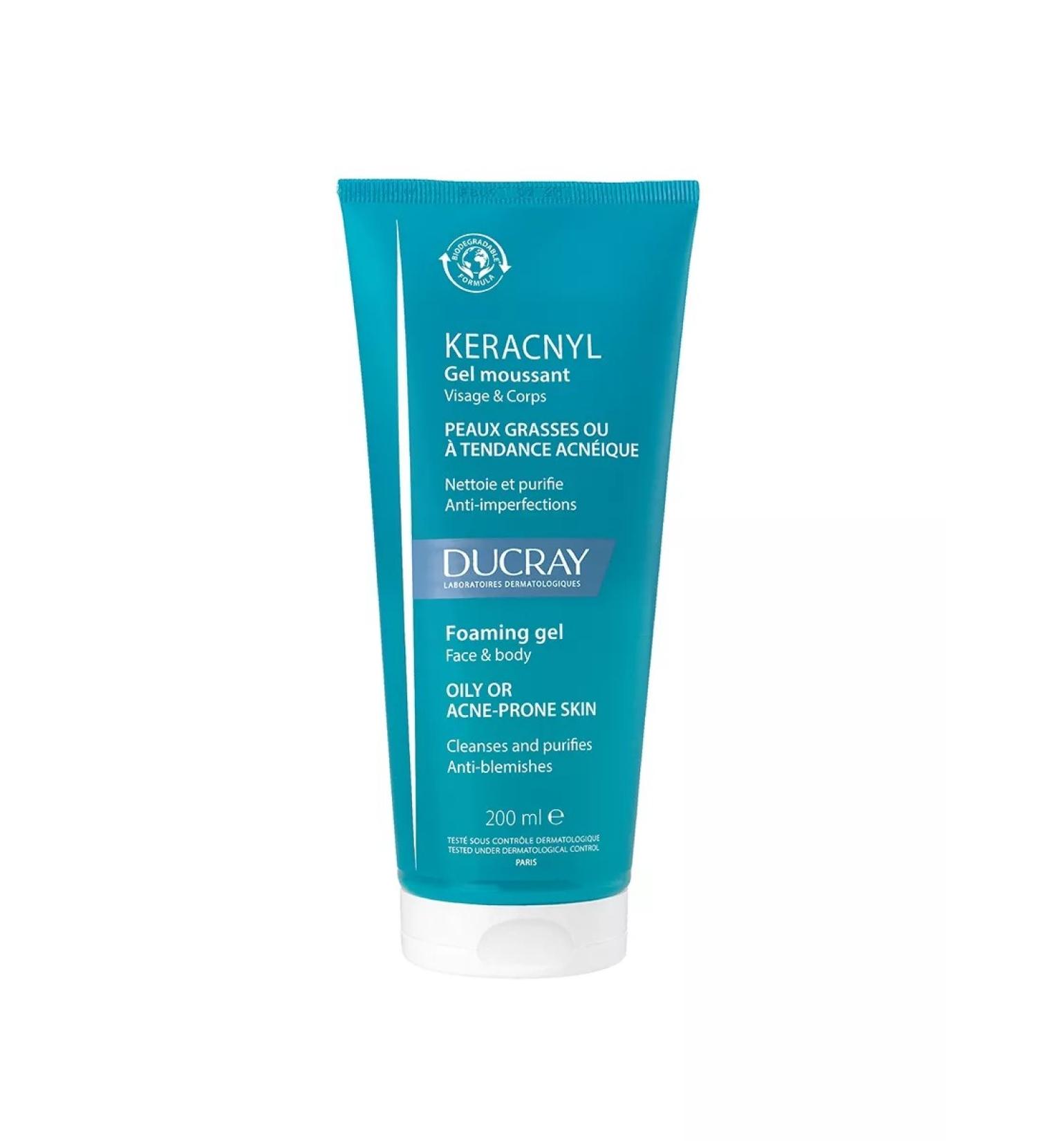 DUCRAY Keracnyl gel cleansing for problem skin 200 ml - Buy Online on GoSupps.com