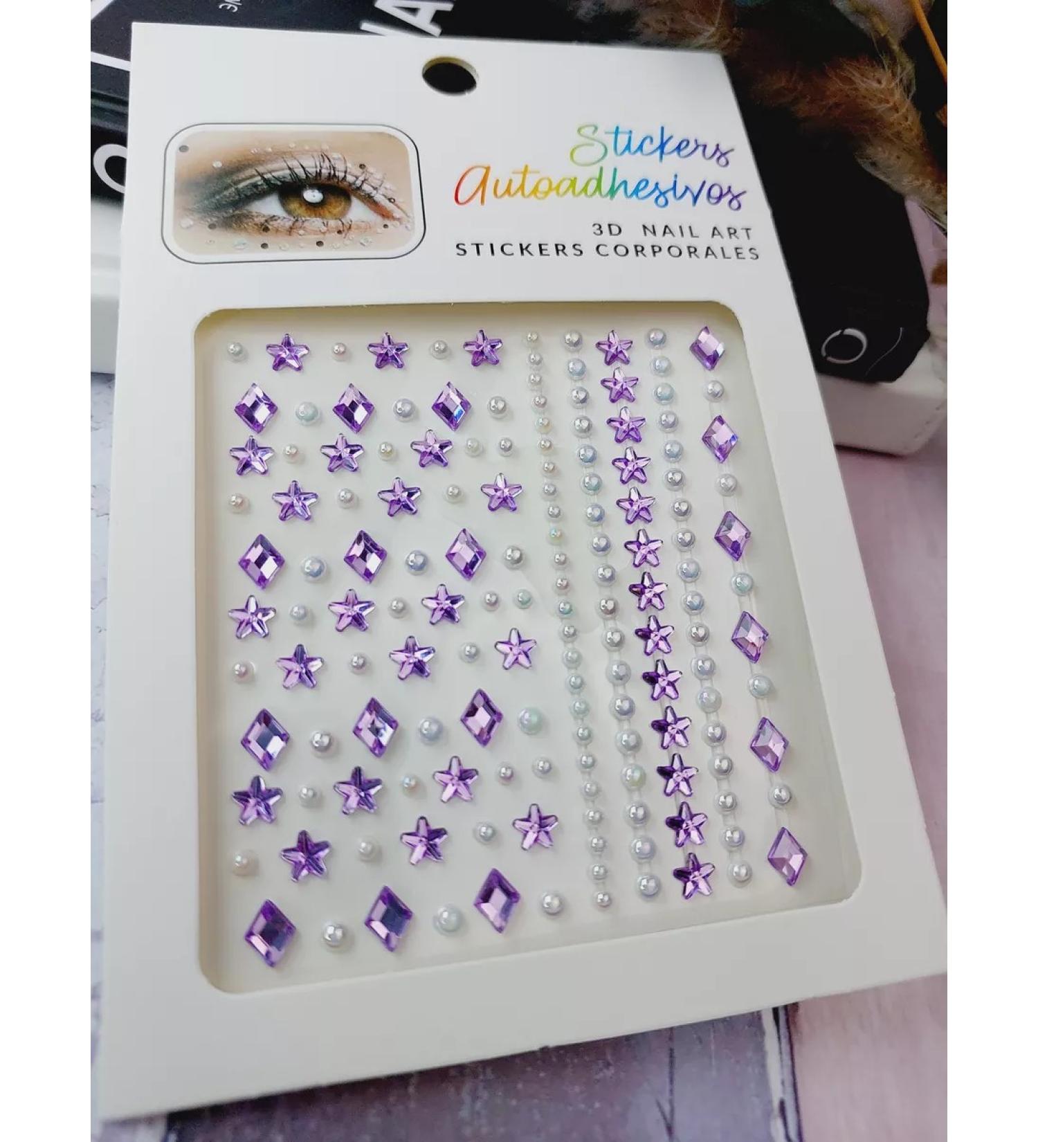 FAVORITSTAR DESIGN Self -adhesive rhinestones for facial makeup and nails shiny - Buy Online on GoSupps.com
