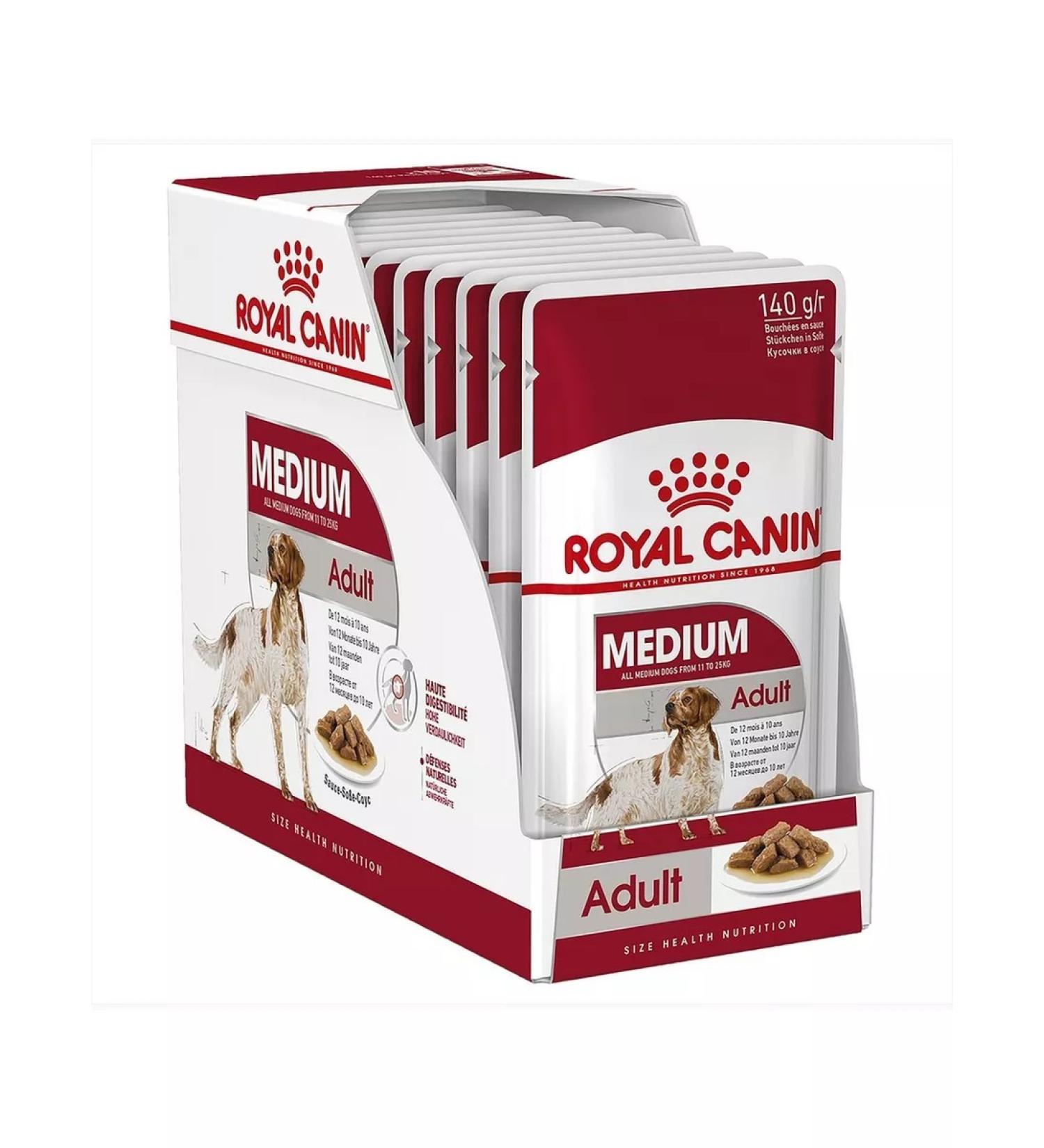 ROYAL CANIN Medium Adult Dog feed is wet 140 g x 10 pieces
