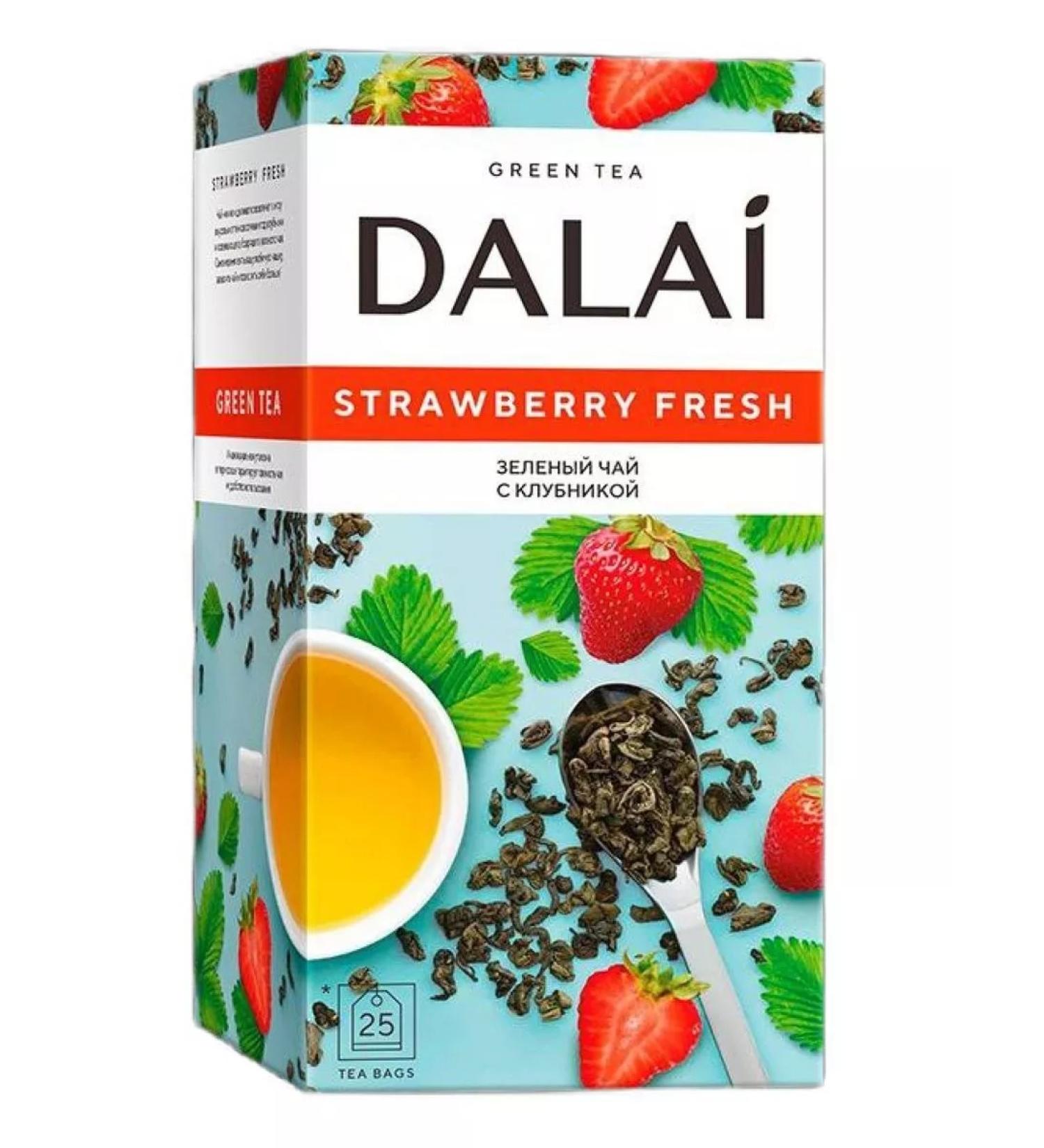 Green Dalai tea with strawberries 25 packs