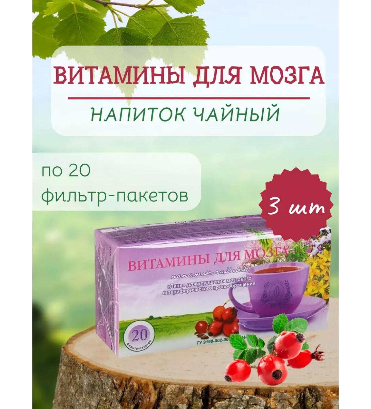 Herbalist MV Gordeev Tea drink vitamins for the brain 3 pcs - Buy Online on GoSupps.com