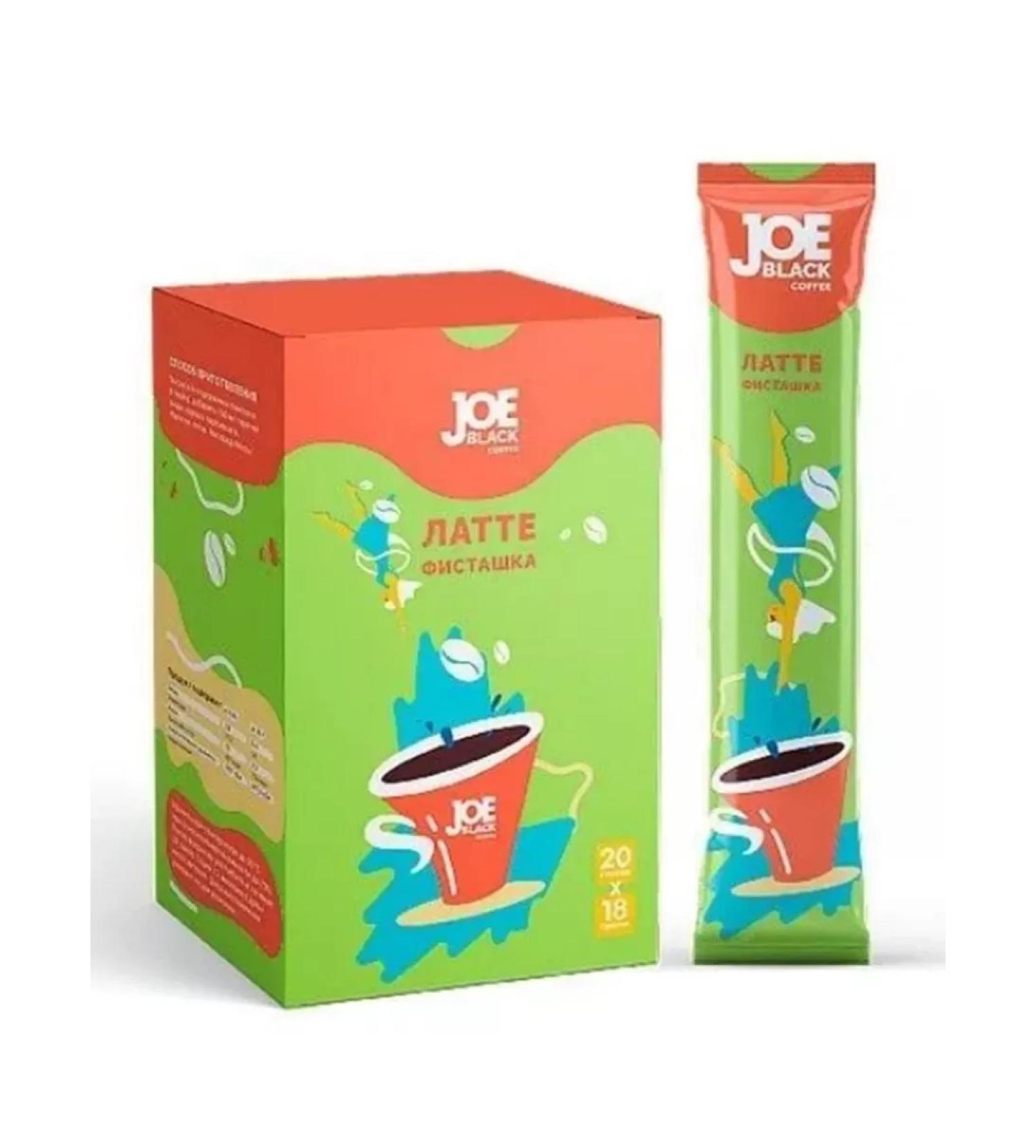 Joe Black Coffee drink 3B1 latte pistachi 18g*20pcs - Buy Online on GoSupps.com