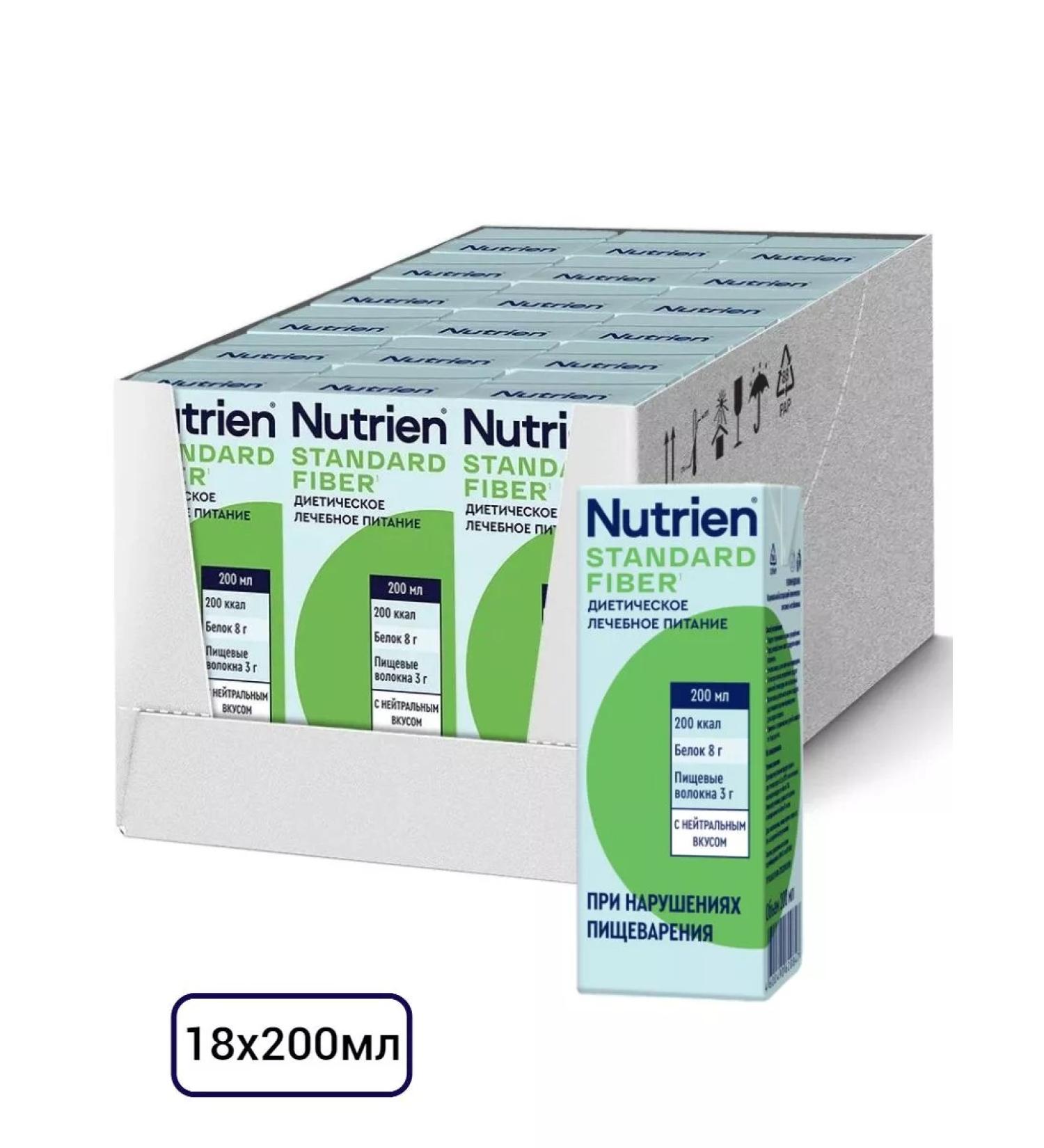 Nutrien Standard with dietary fiber neutral taste 200 ml 18 pcs - Buy Online on GoSupps.com