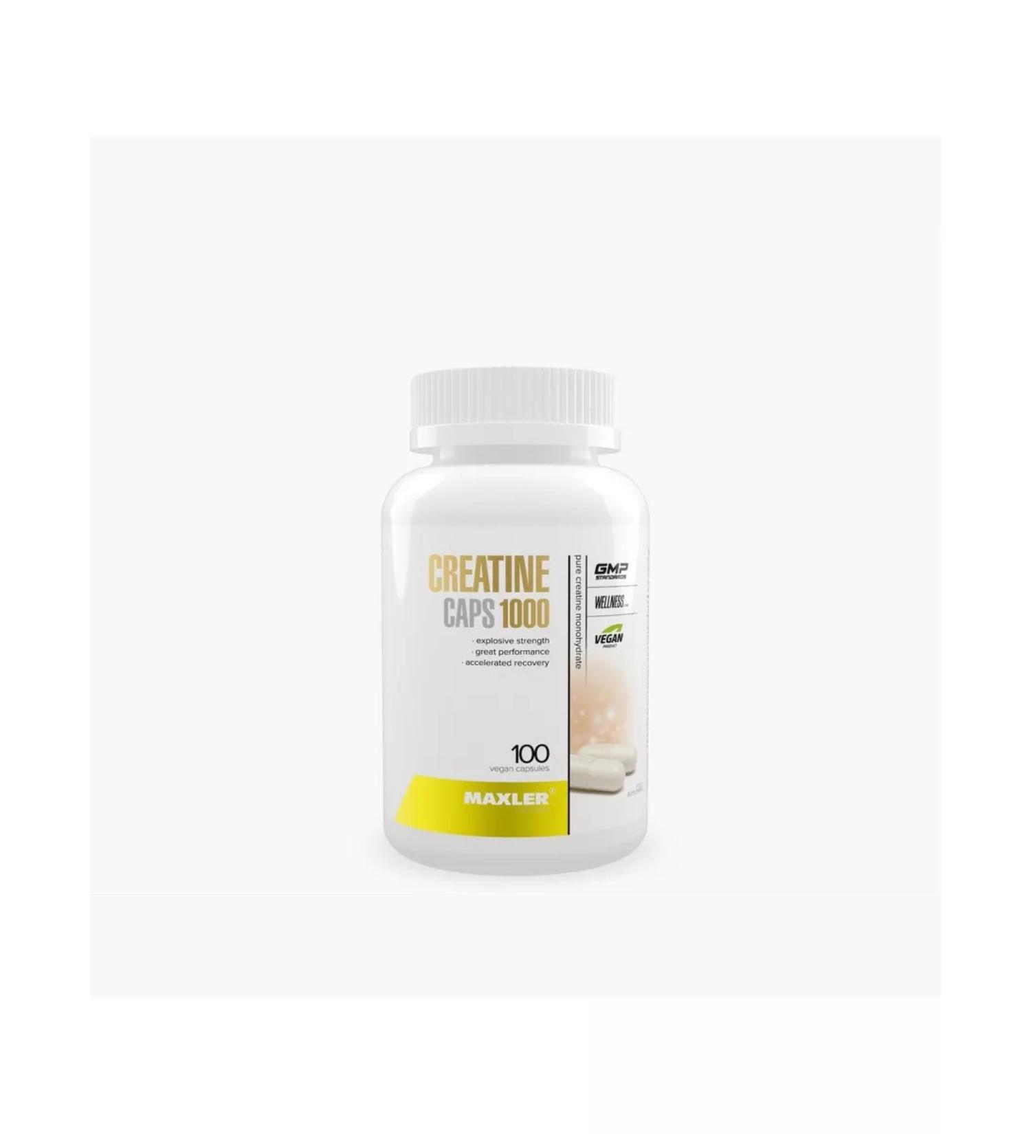 Maxler Creatine Monohydrate Creatine 1000mg 100 vegan capsules - Buy Online on GoSupps.com