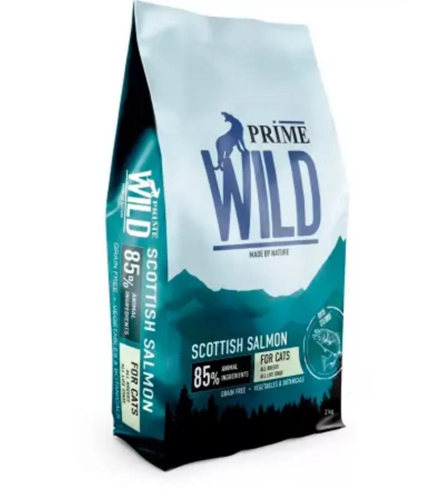 Prime Wild Dry food for kittens and cats with salmon 2kg