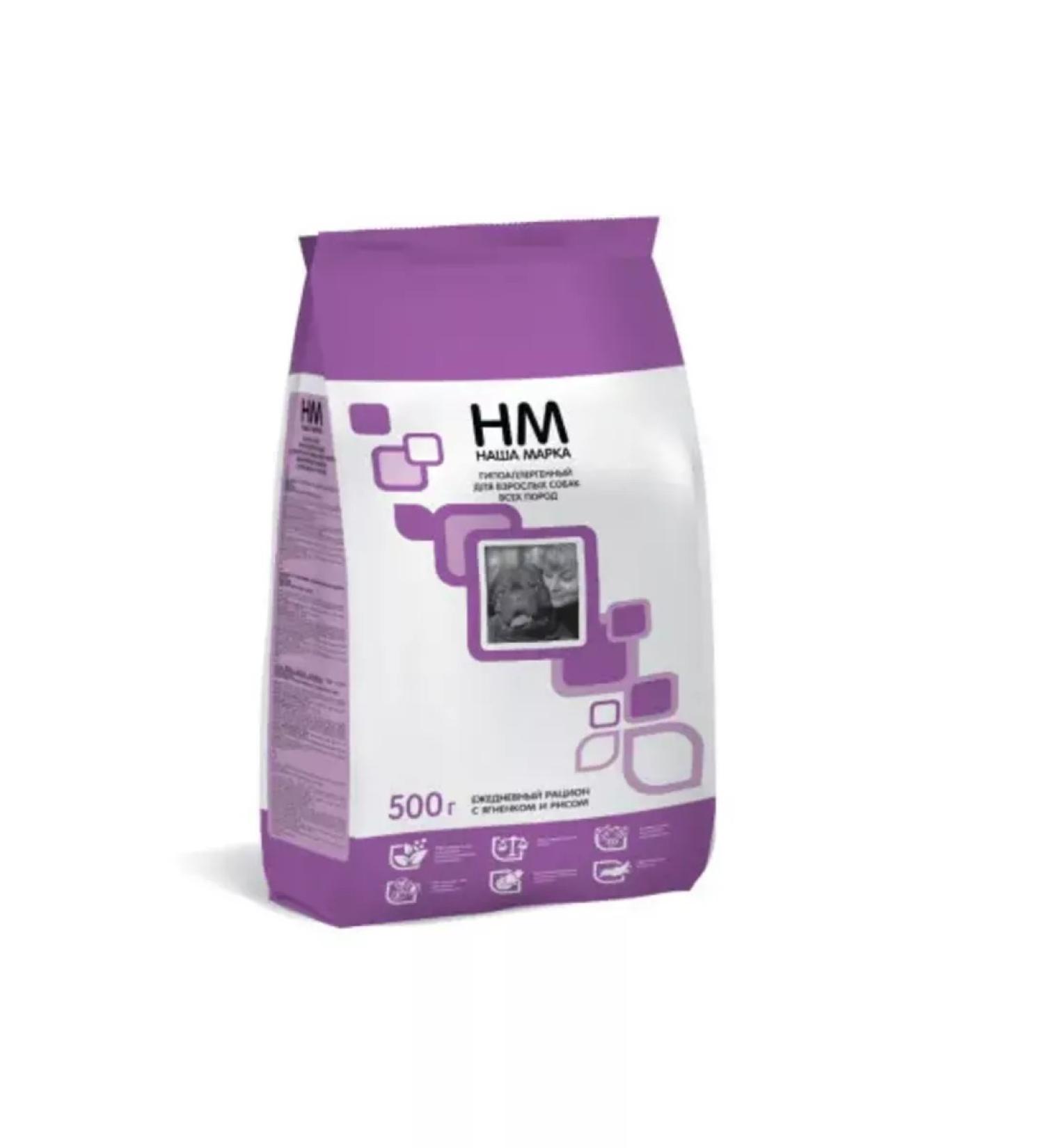 OUR BRAND Dog food for dogs hypoallergenic lamb rice 3pcs 500 g