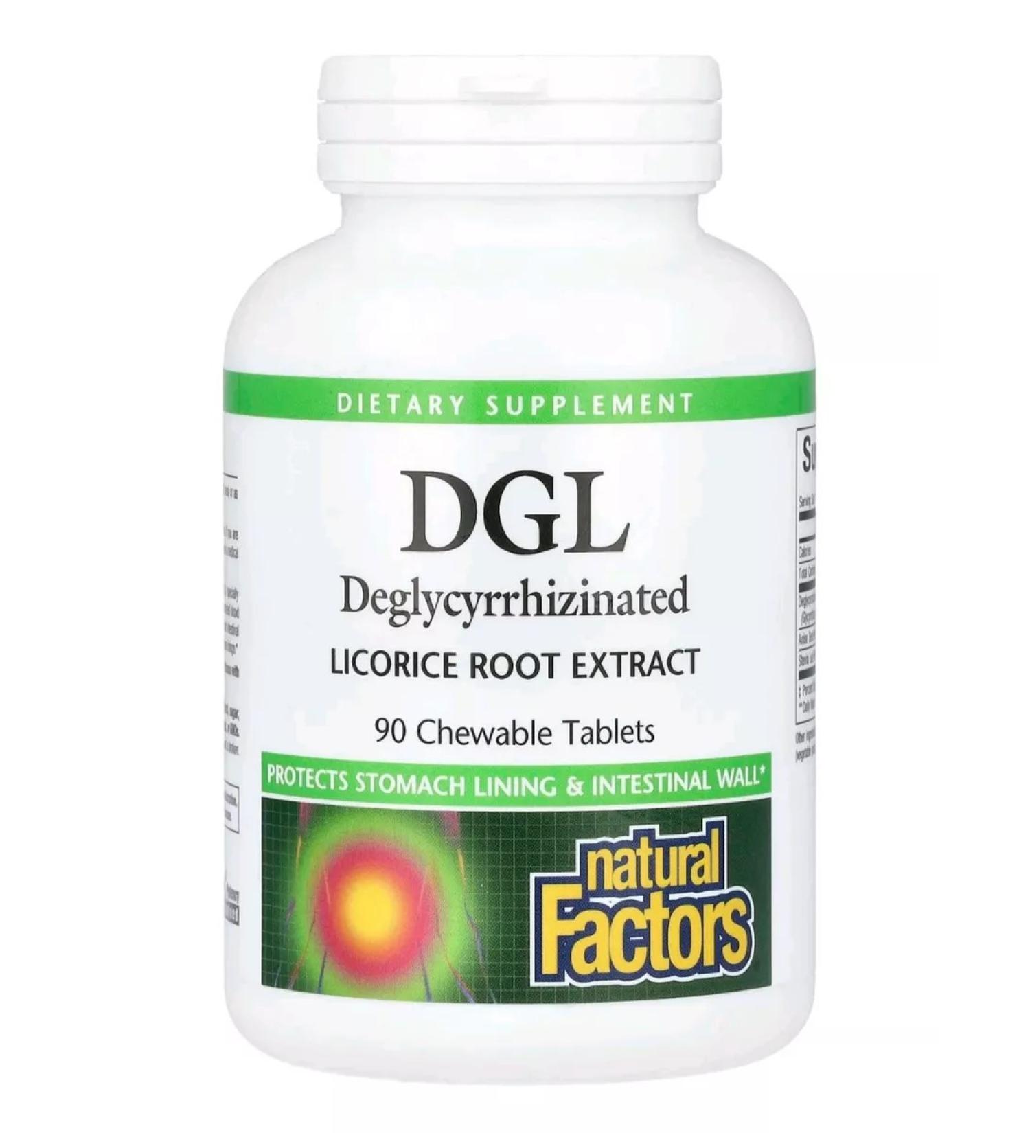 Natural Factors DGL licorice extract 90 tablets