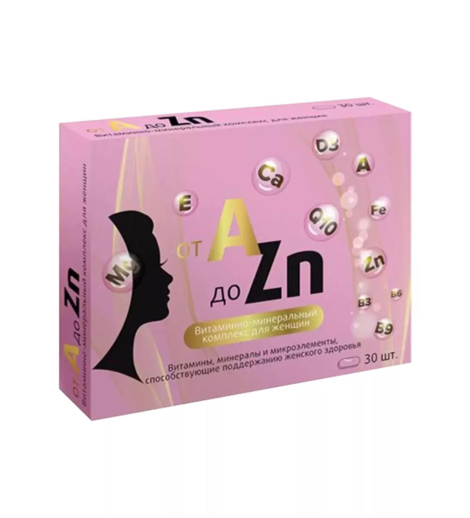 Healthy balance Vitamin complex A-Zn tablets for women 30 pcs