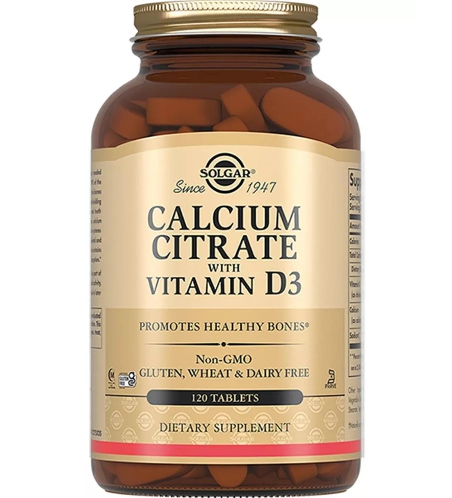SOLGAR Calcium citrate with vitamin D3