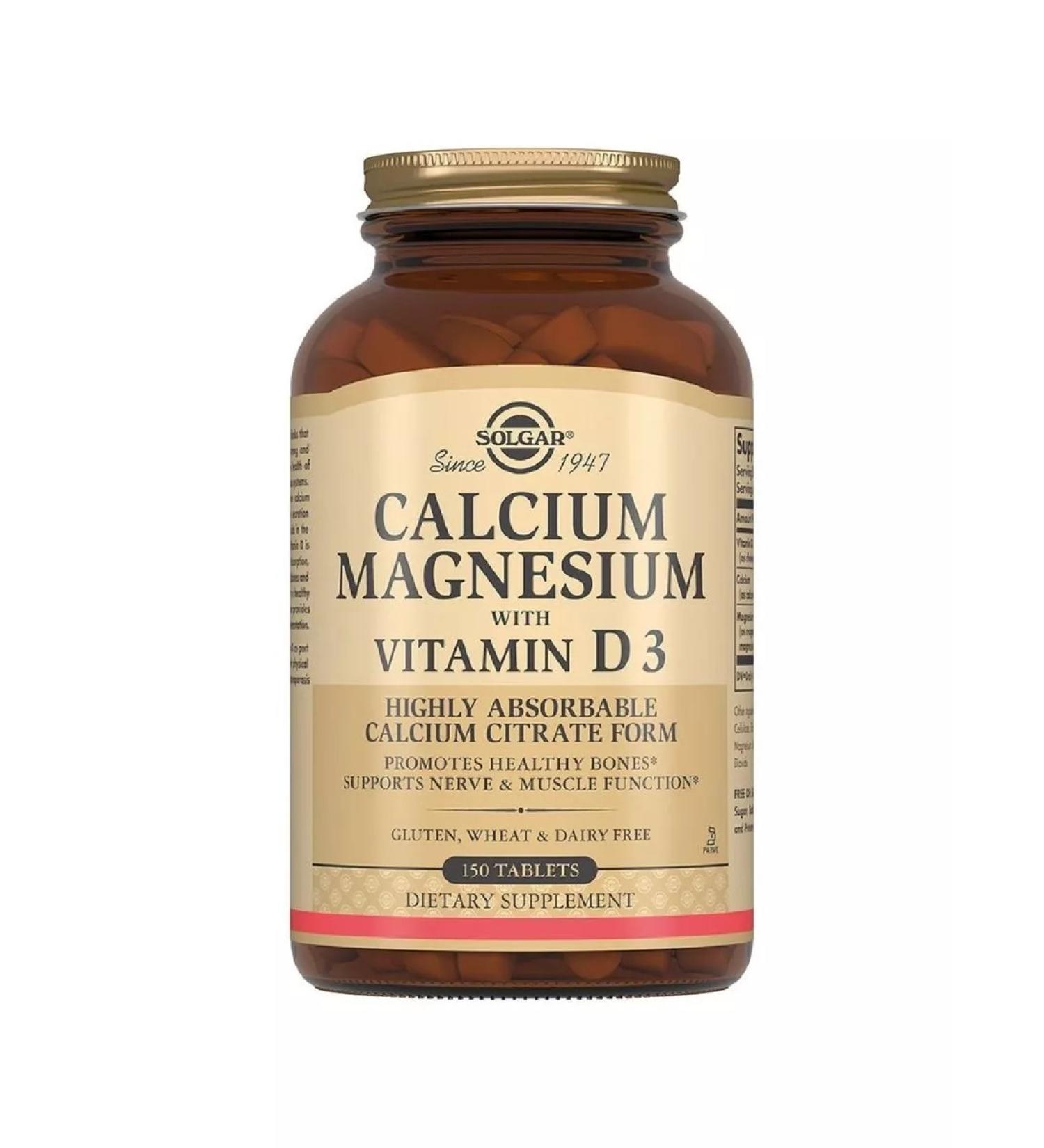 SOLGAR Calcium-mugniums with vitamin D3