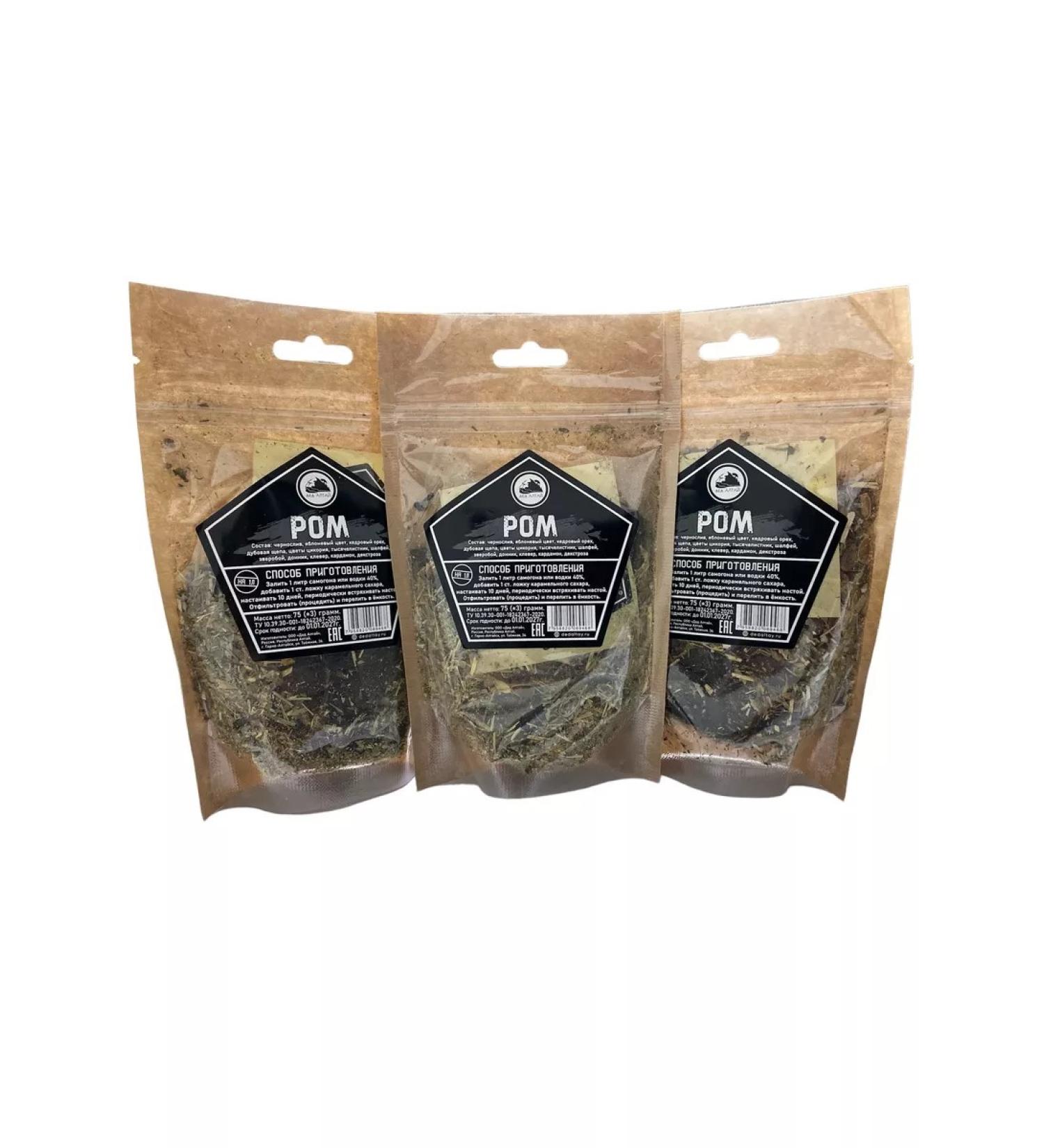 Roskomfort Set for rum tinctures Grandfather Altai - 3pcs