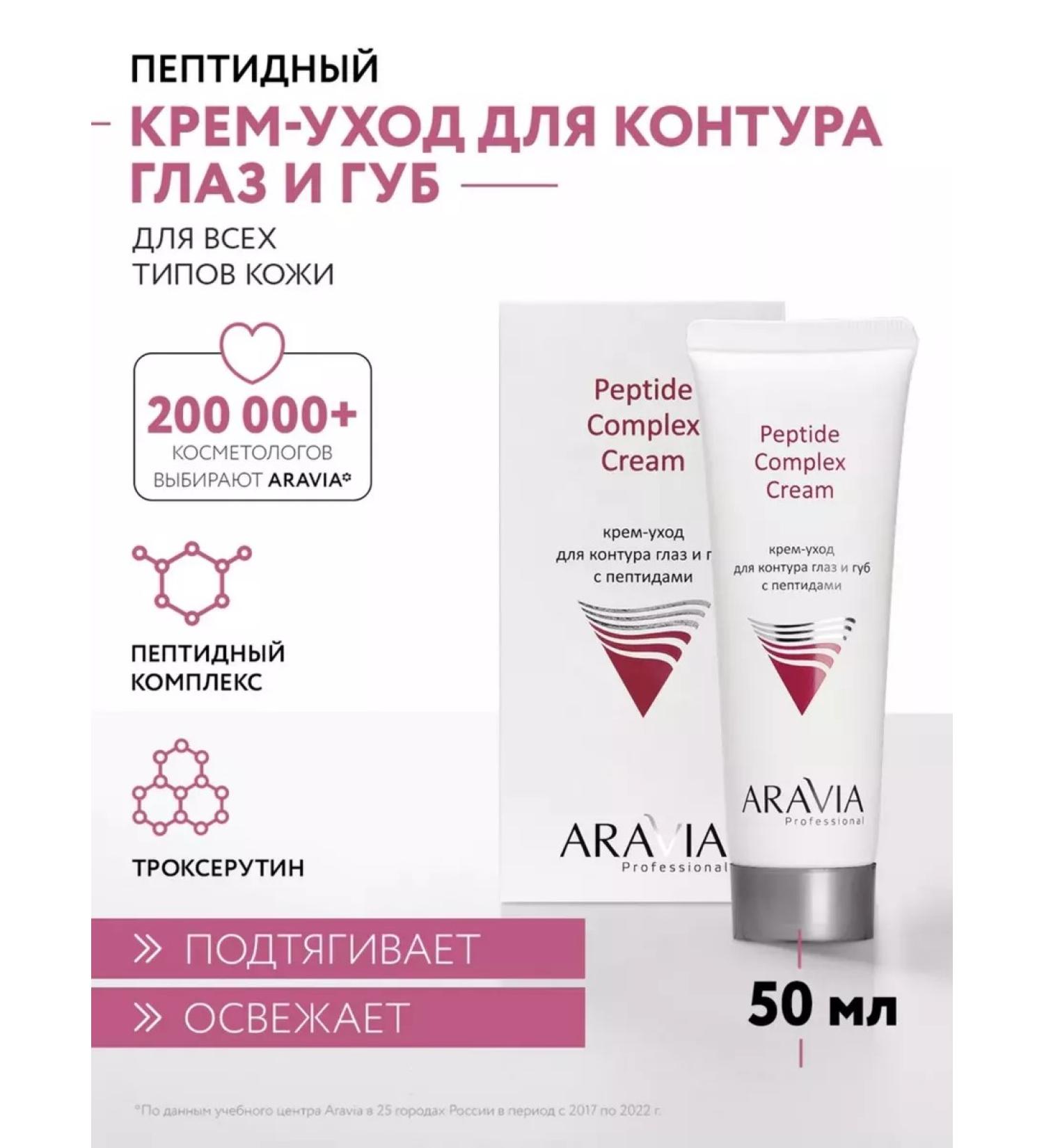 ARAVIA Professional Cream-exit for the contour of the eyes and lips with peptides - Buy Online on GoSupps.com