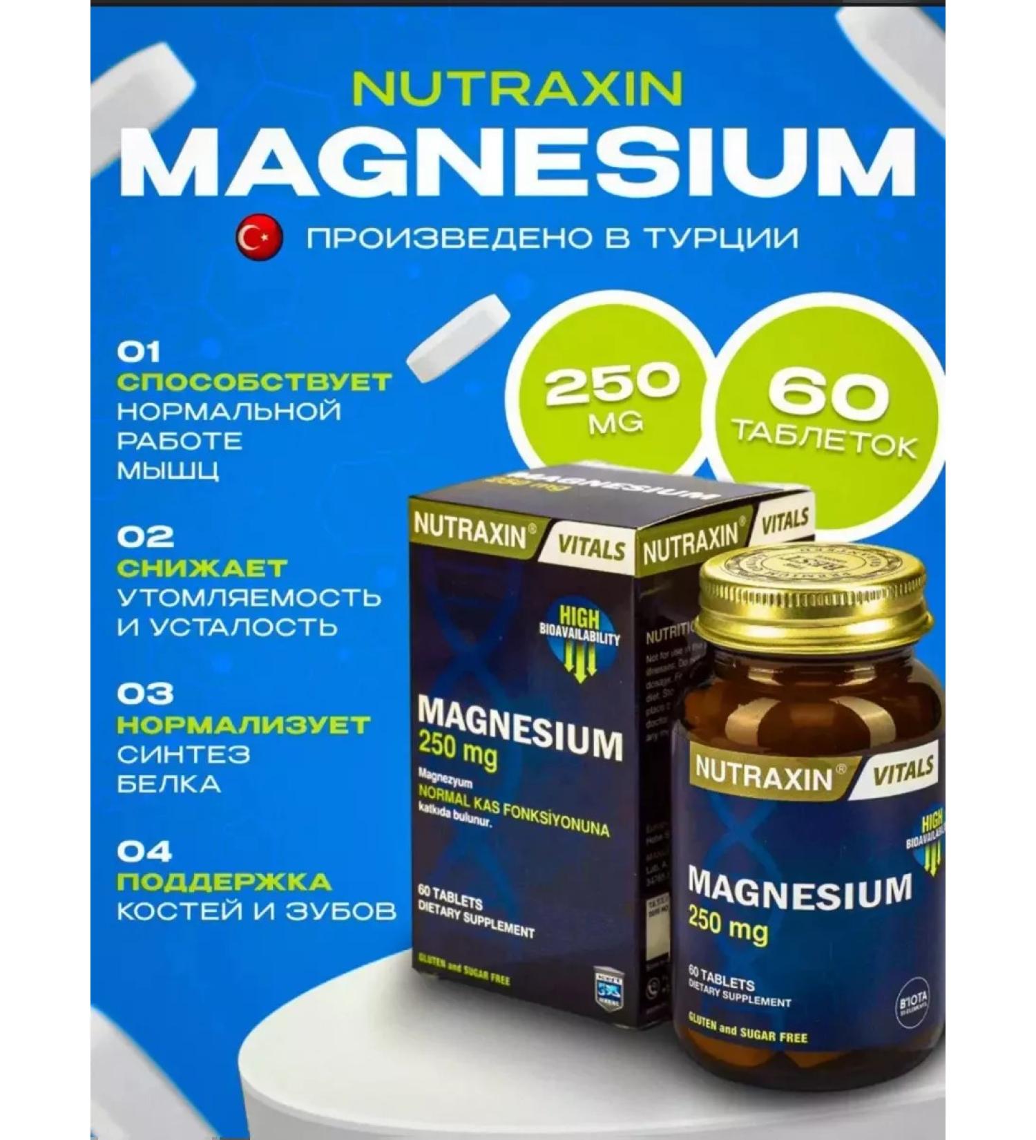 NUTRAXIN Magnesium for the nervous system 250 mg - Buy Online on GoSupps.com