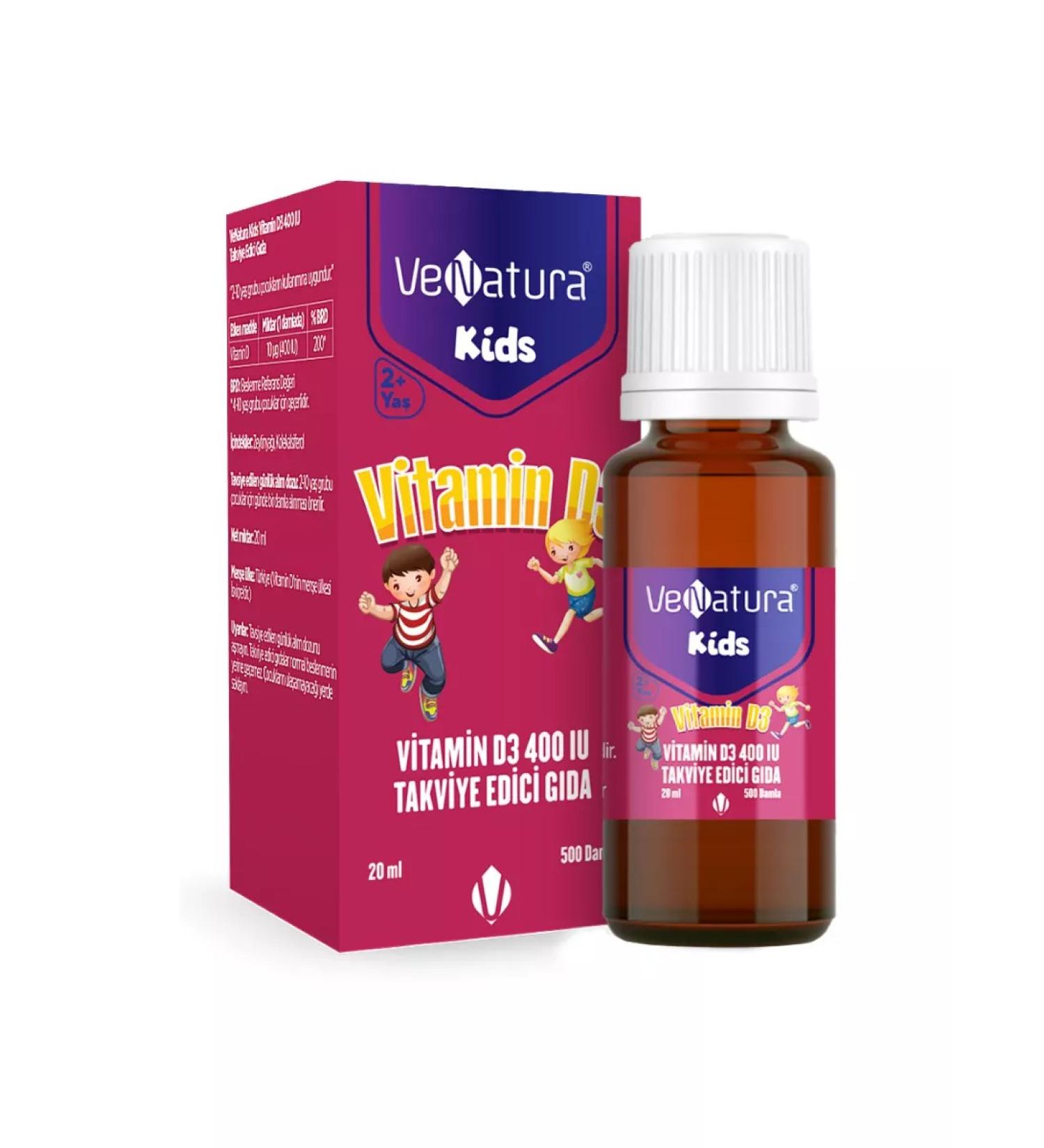 VeNatura Vitamin D3 for children in drops d3 - Buy Online on GoSupps.com