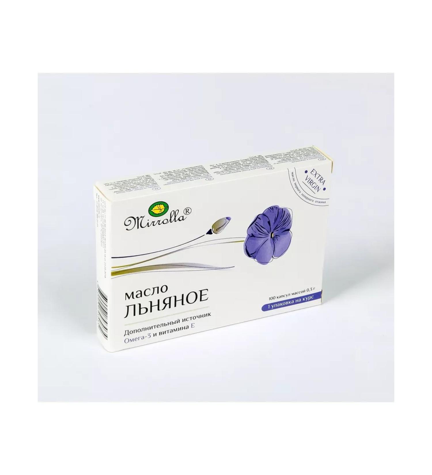 mirrolla Flax oil 100 capsules 0.3 g