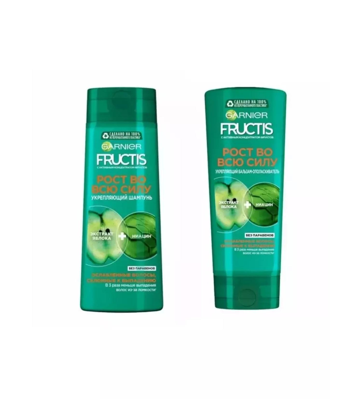 Garnier Fructis strengthening shampoo and balm growth in full force - Buy Online on GoSupps.com