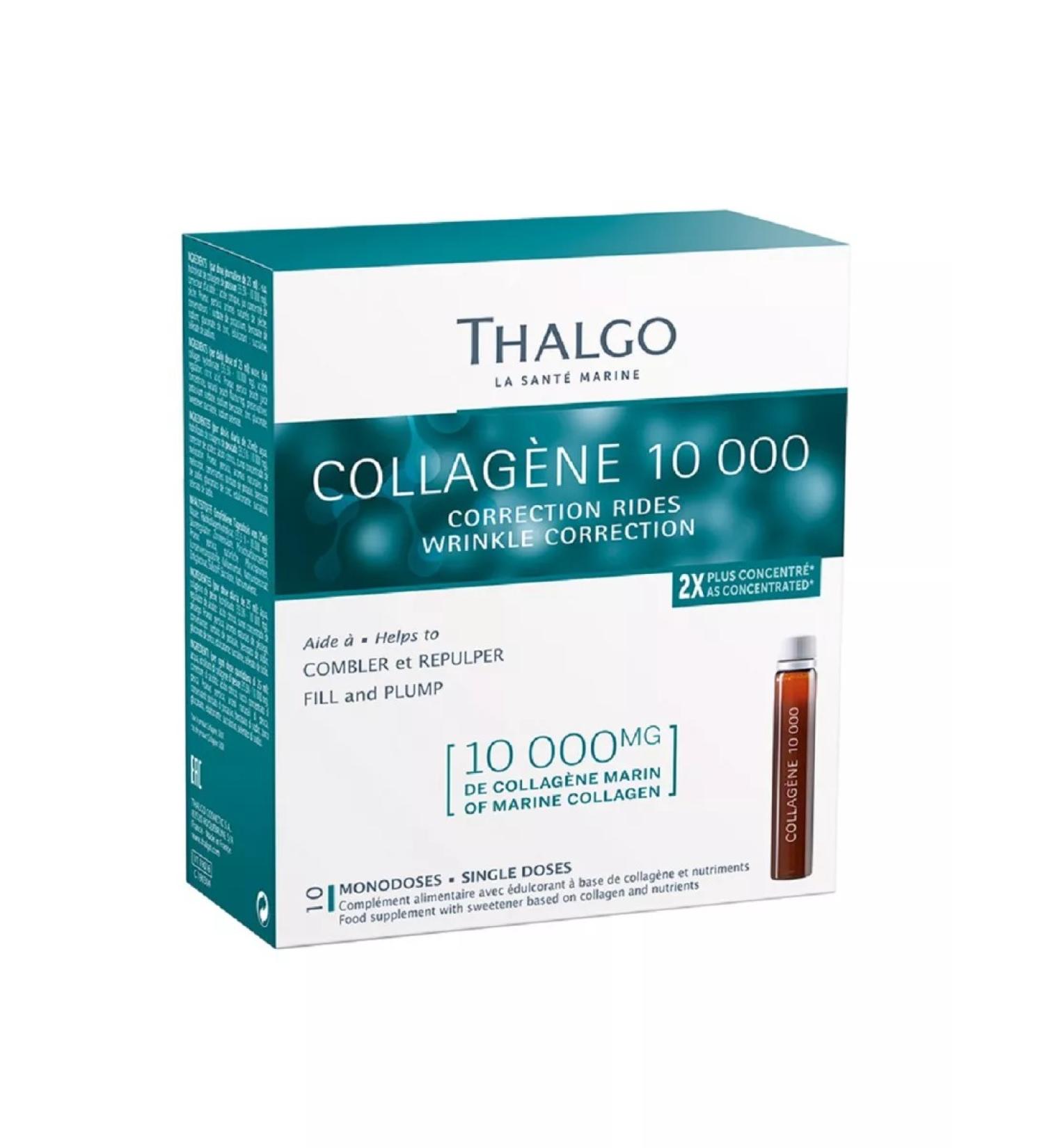 Thalgo Dietary supplement for youth and beauty drinking collagen 10 000 mg 10 pcs x 25 ml - Buy Online on GoSupps.com