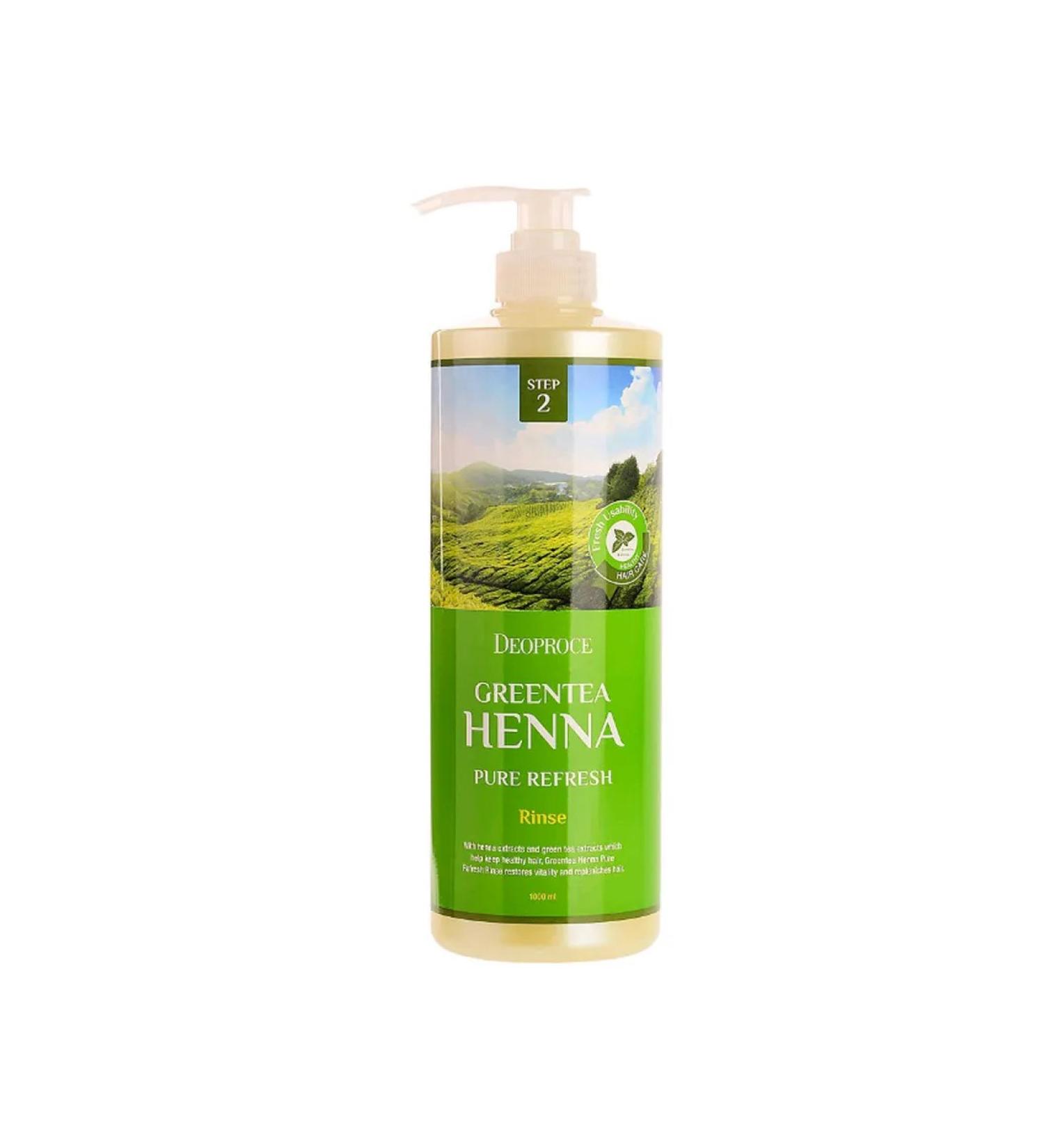 DEOPROCE Greentea Henna Pure Refresh Rinse hair balm 1000 ml