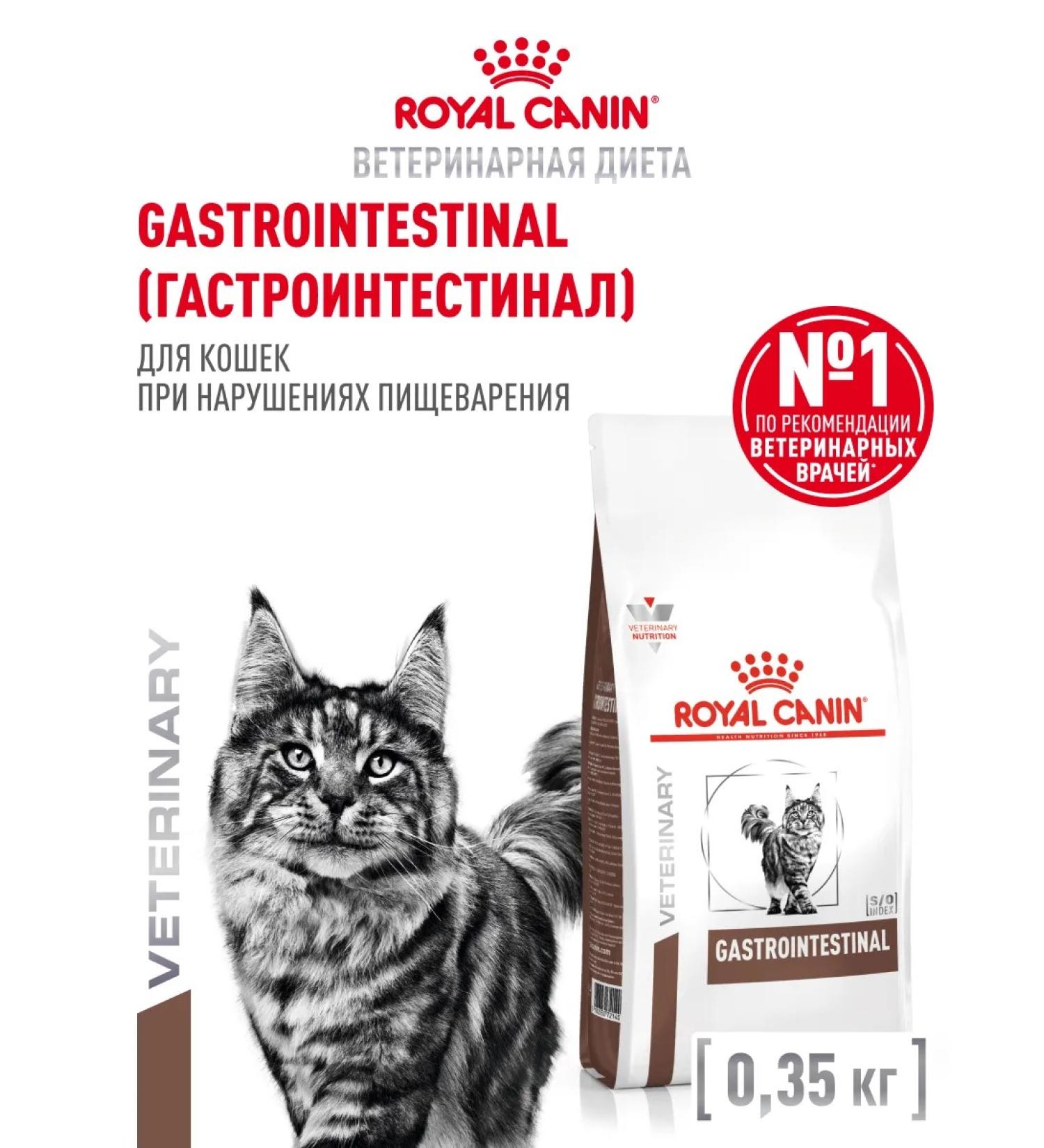 Royal Canin Dry food for cats GastroinTestinal Therapeutic 350 g - Buy Online on GoSupps.com