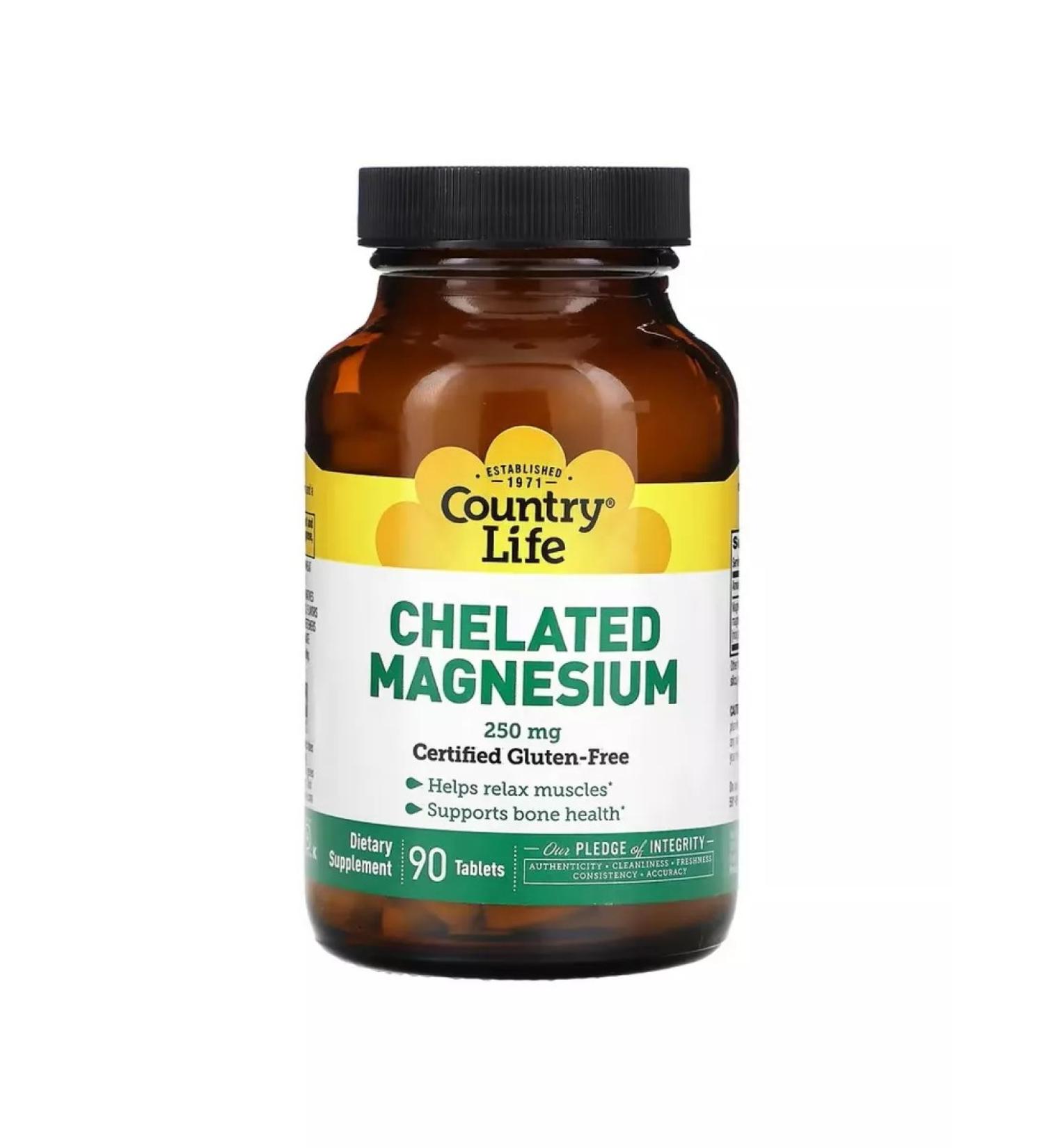 Country Life Helat Magnesium 250 mg 90 tablets