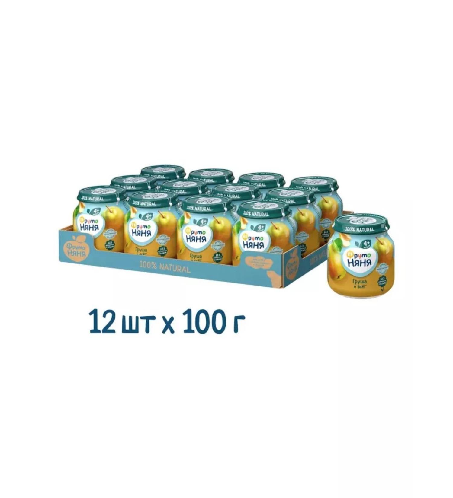Frutonyanya Puree from pears 100g from 4 months 12 pcs - Buy Online on GoSupps.com