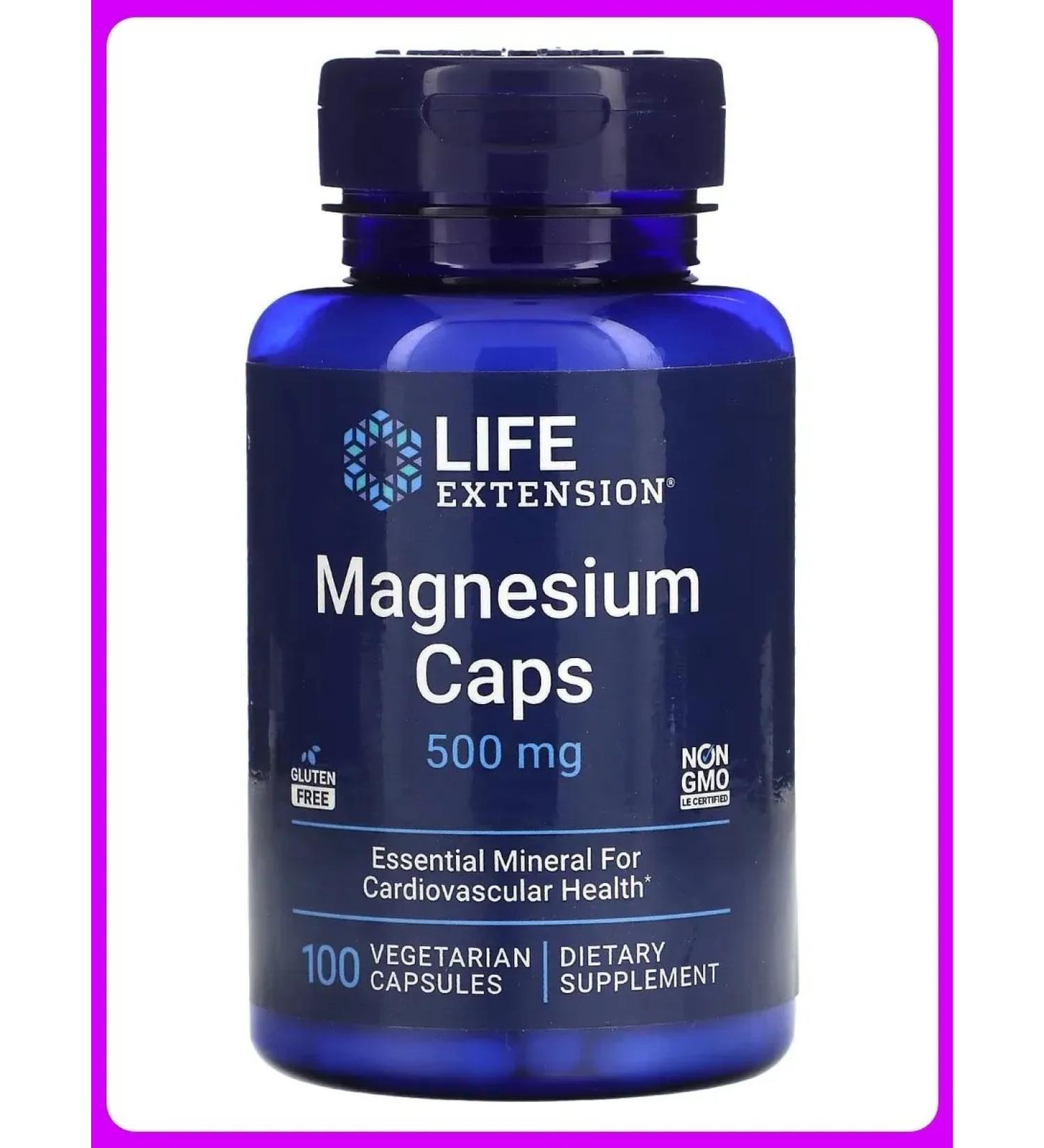 Life extension Magnesium 500 mg 100 capsules