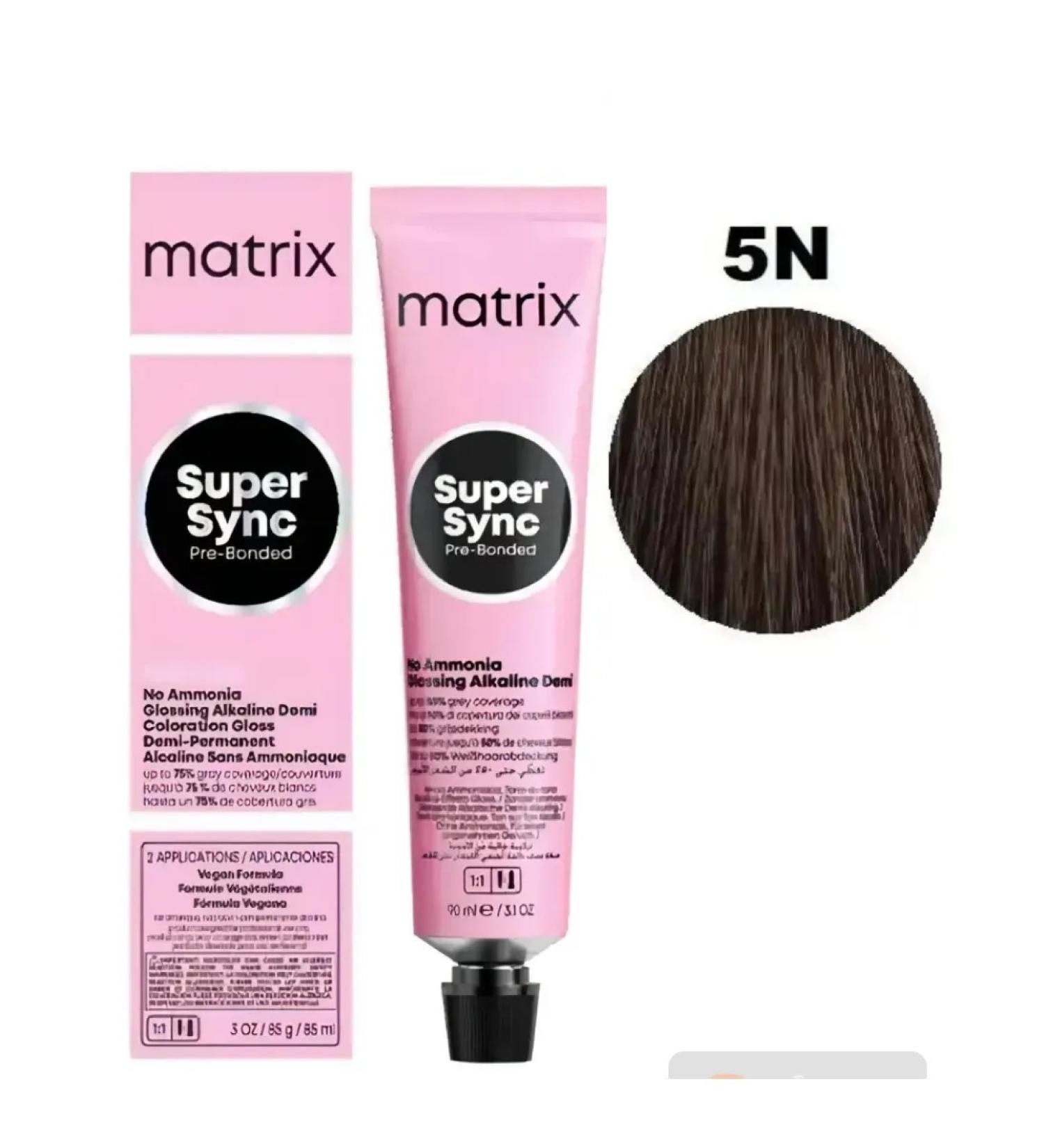 MATRIX Cream coloring without ammonia Socolor Super Sync Pre-Bonded 5n - Buy Online on GoSupps.com